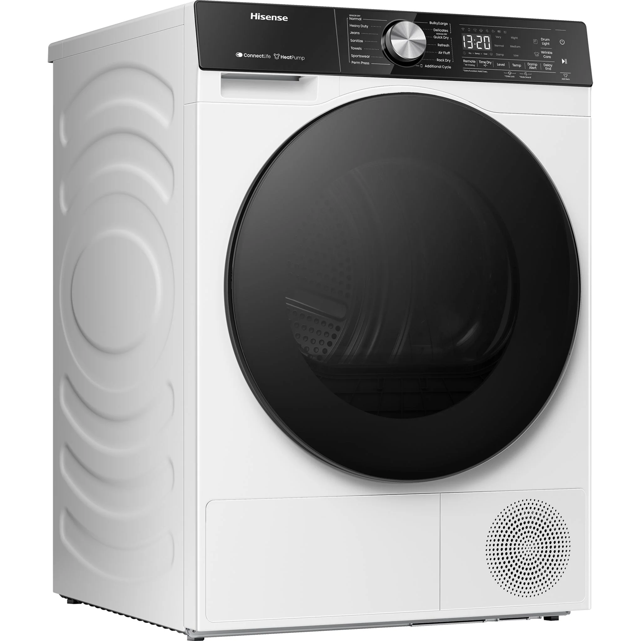 Hisense 24" non vented Dryer - Teal (DH5S452BW) - White,Black (DH5S452BW) - Image 2