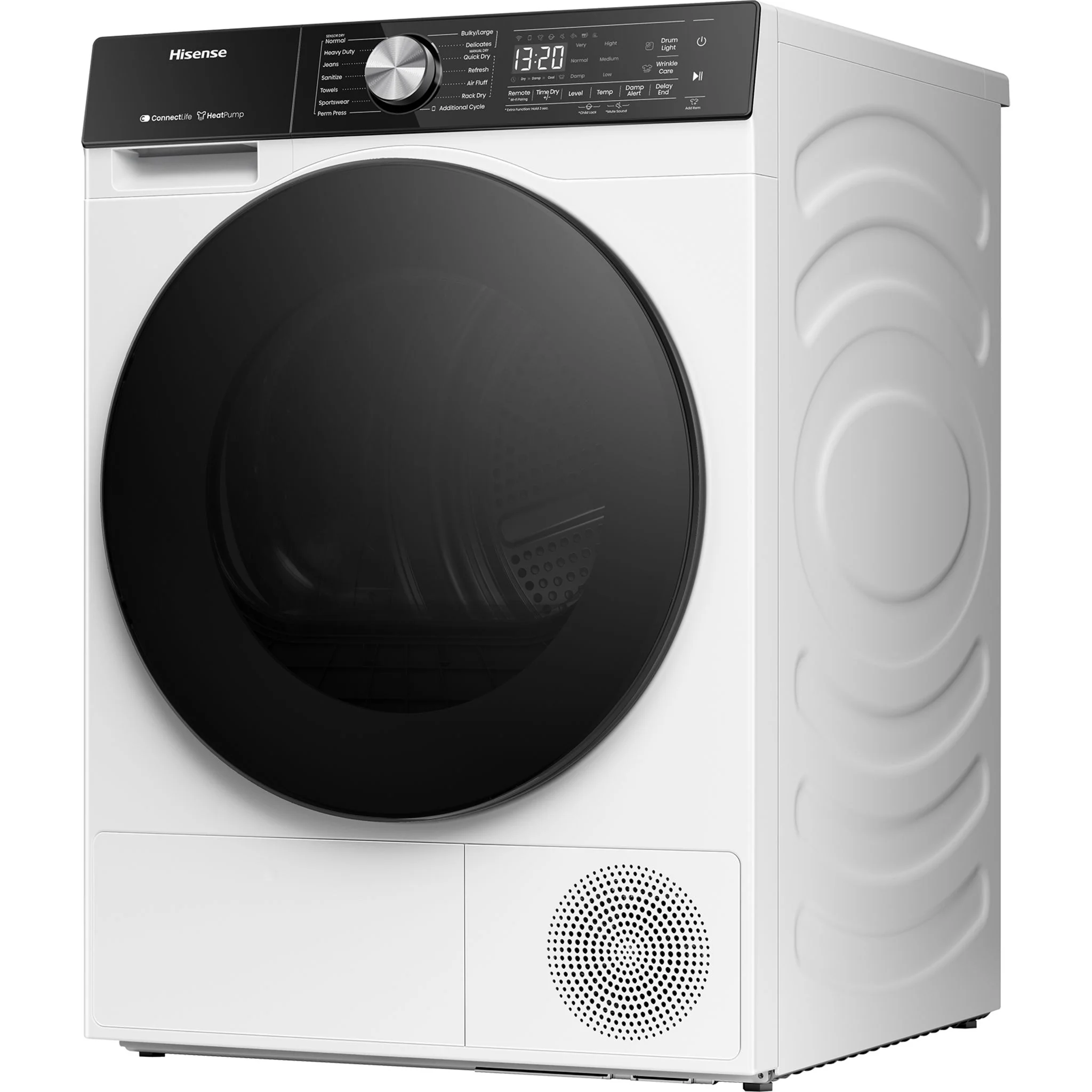 Hisense 24" non vented Dryer - Teal (DH5S452BW) - White,Black (DH5S452BW) - Image 3