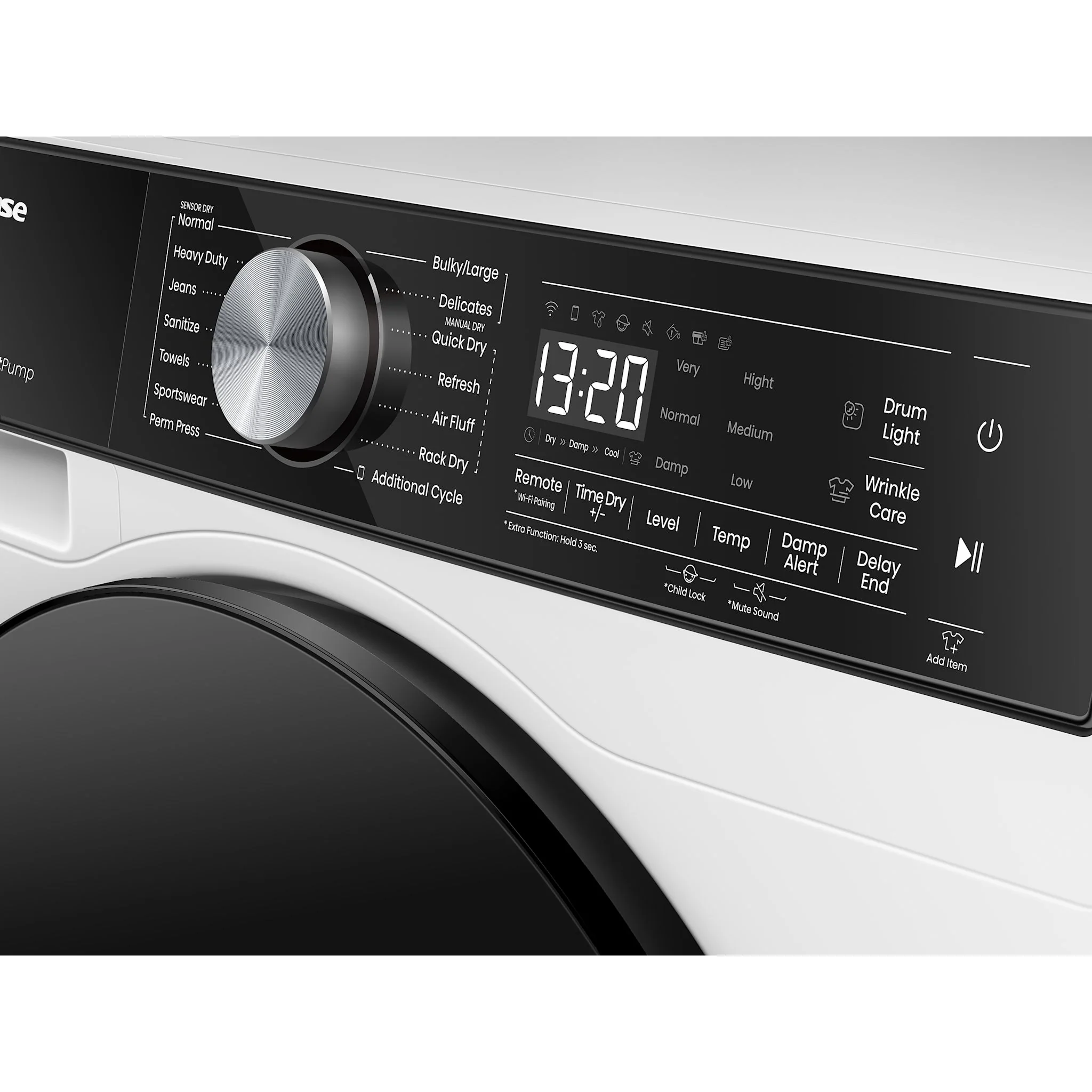 Hisense 24" non vented Dryer - Teal (DH5S452BW) - White,Black (DH5S452BW) - Image 4