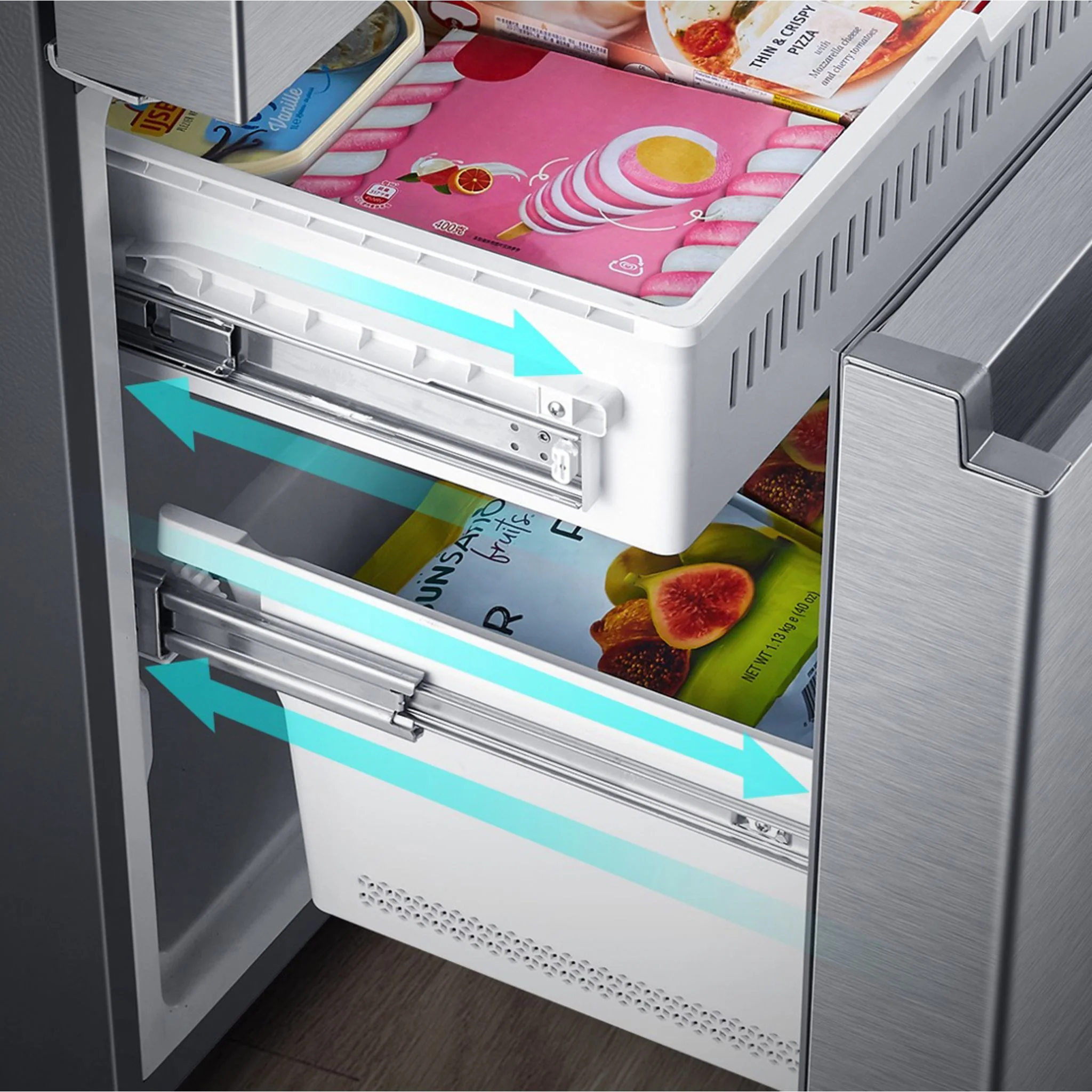 Hisense Counter Depth Fridge (RF225A3CSE) - Fingerprint Resistant Stainless Steel - Image 14