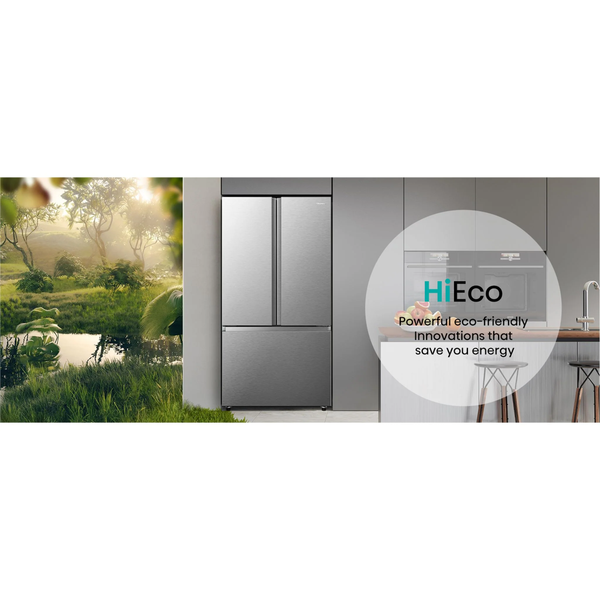 Hisense Counter Depth Fridge (RF225A3CSE) - Fingerprint Resistant Stainless Steel - Image 7