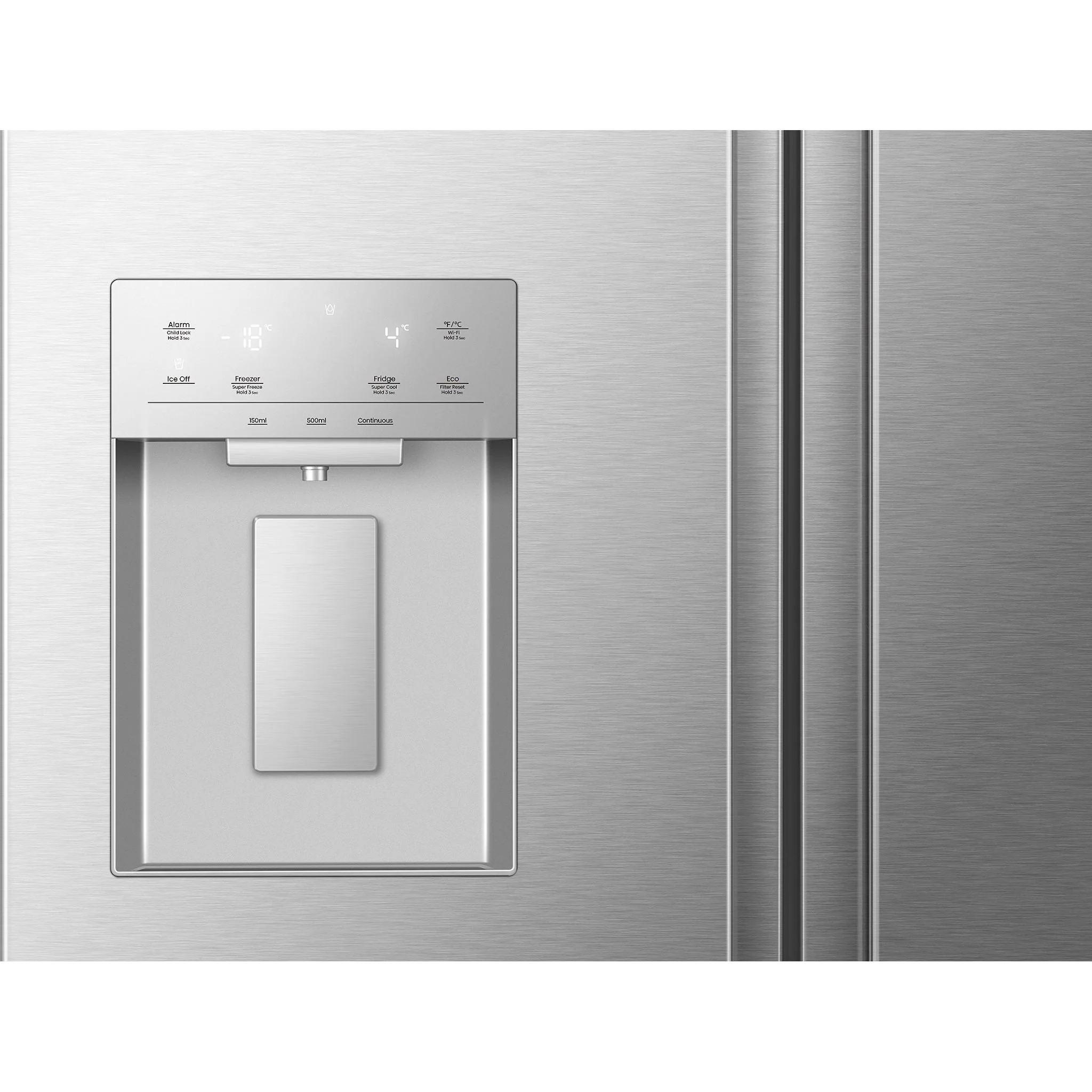 Hisense French Door Fridge (RF225C3CSEI) - Fingerprint Resistant Stainles Steel - Image 3