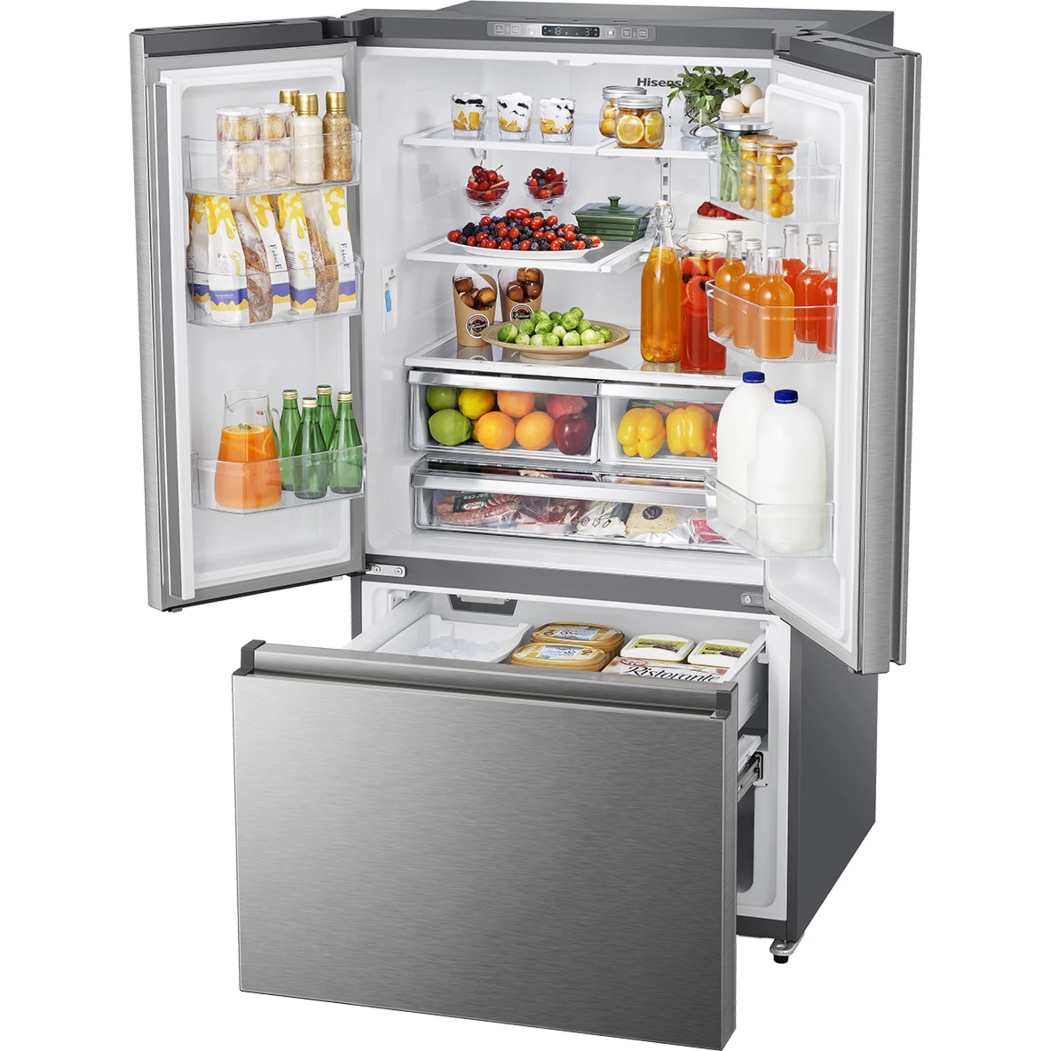 Hisense French Door Fridge (RF266C3FSE) - Stainless Steel - Image 8