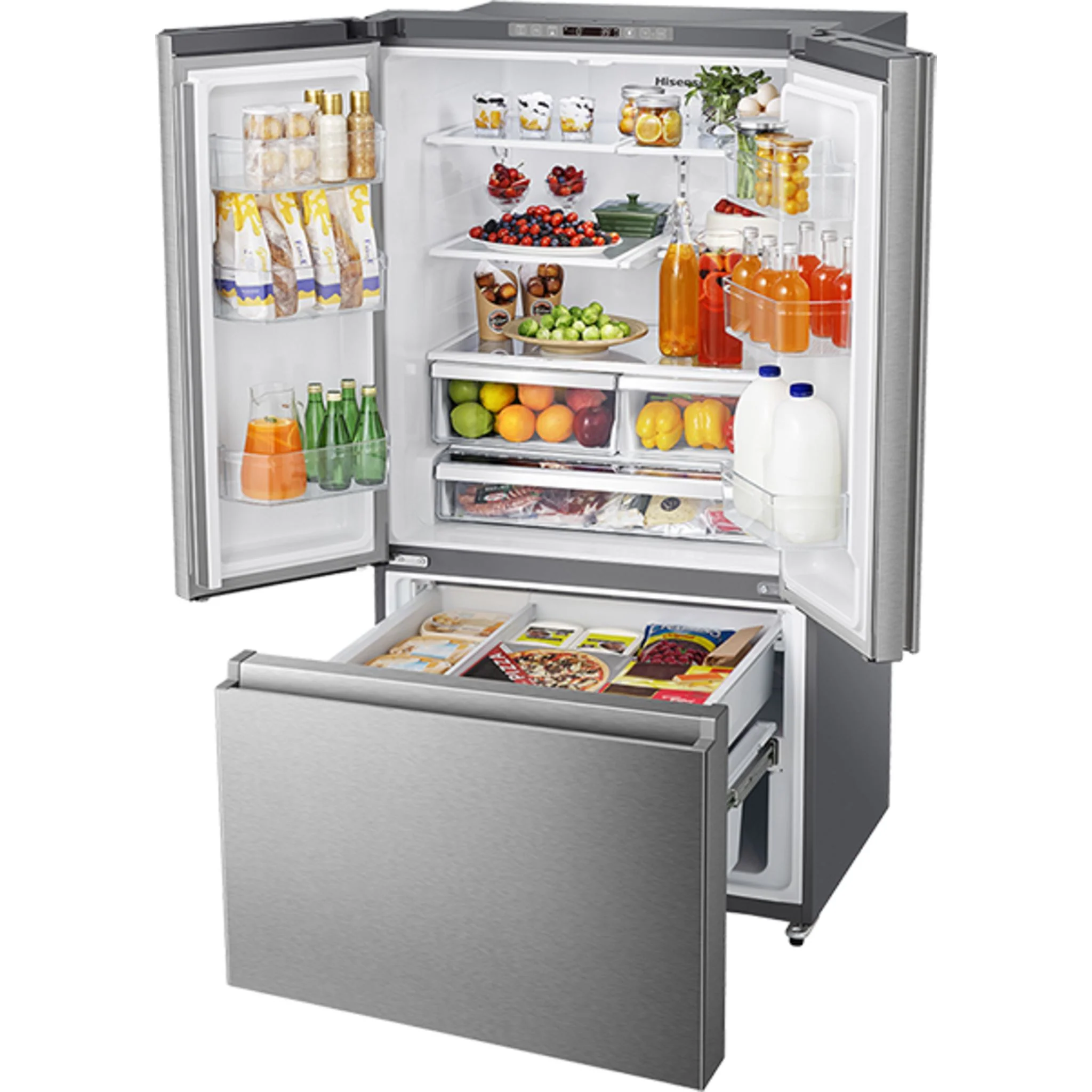 Hisense French Door Fridge (RF27A3FSE) - Stainless Steel - Image 7