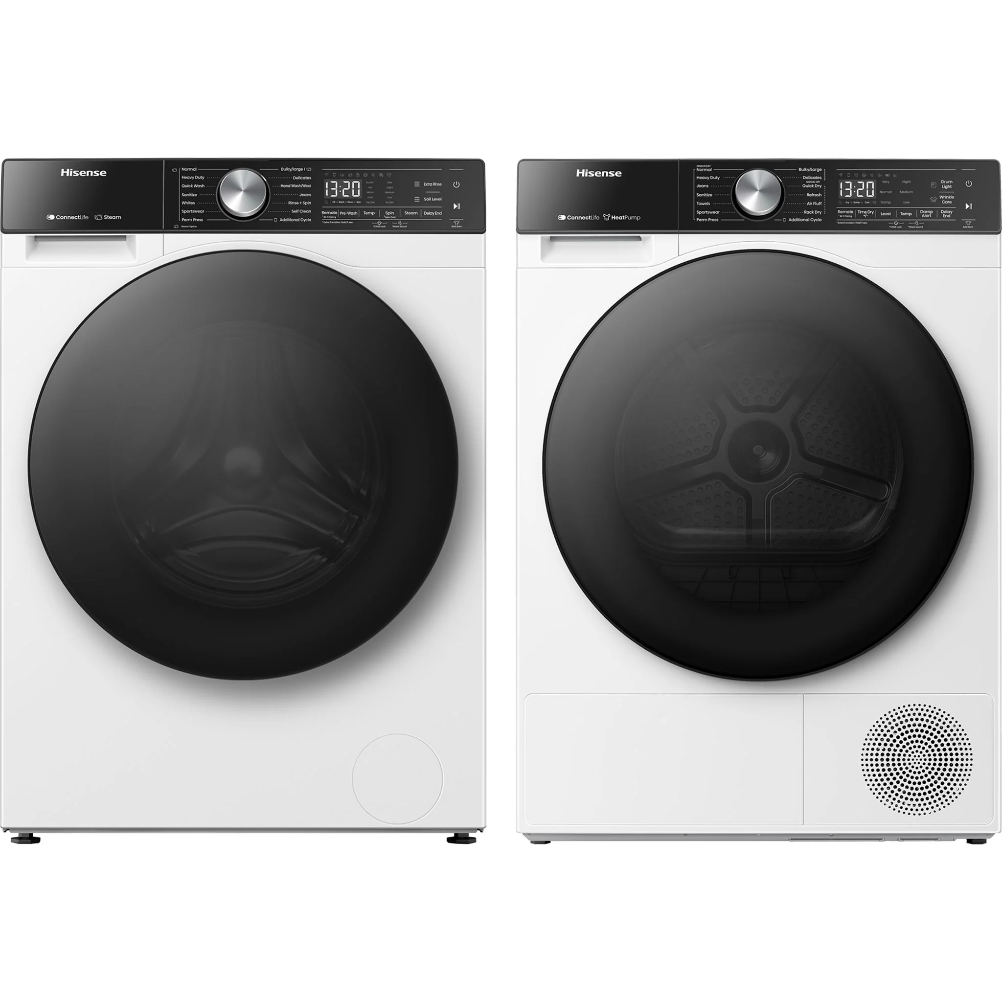 Hisense Front Load Pair (WF5S2845BW-DH5S452BW) - White