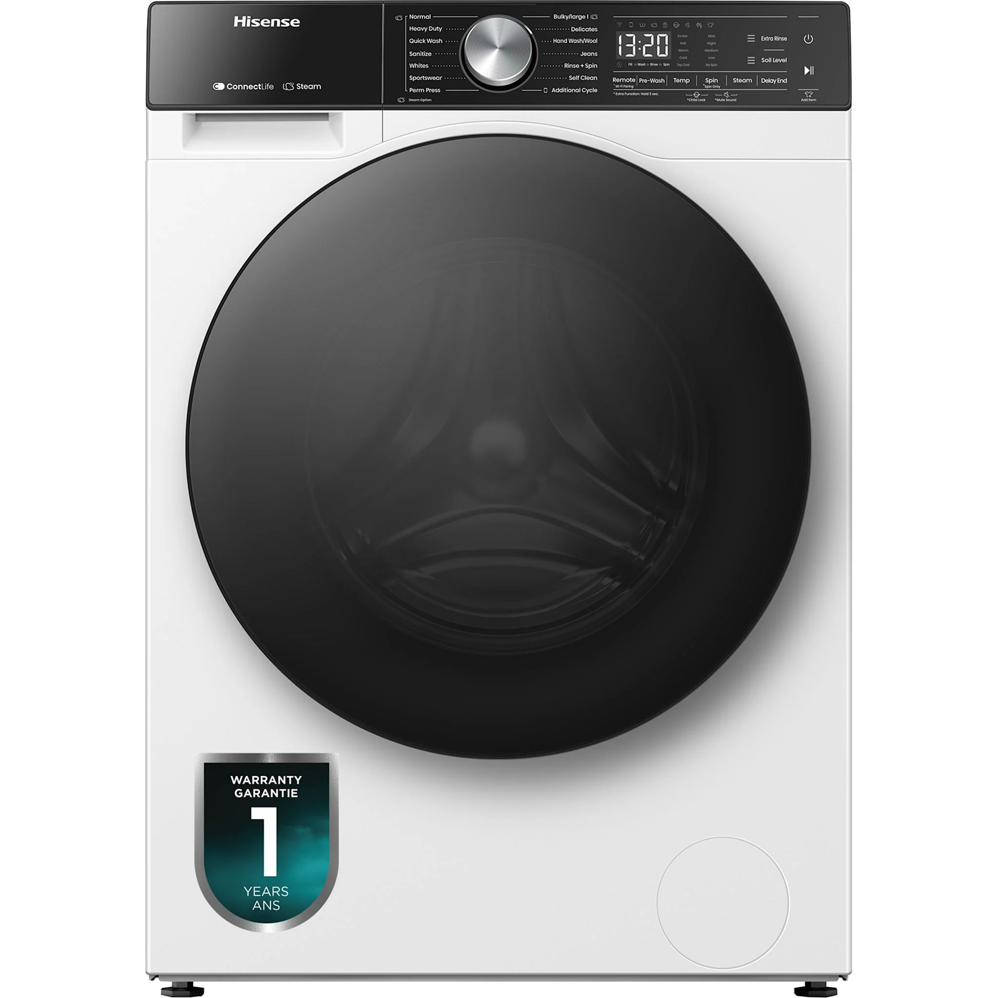 Hisense 24" Washing Machine - Teal (WF5S2845BW) - White,Black (WF5S2845BW)
