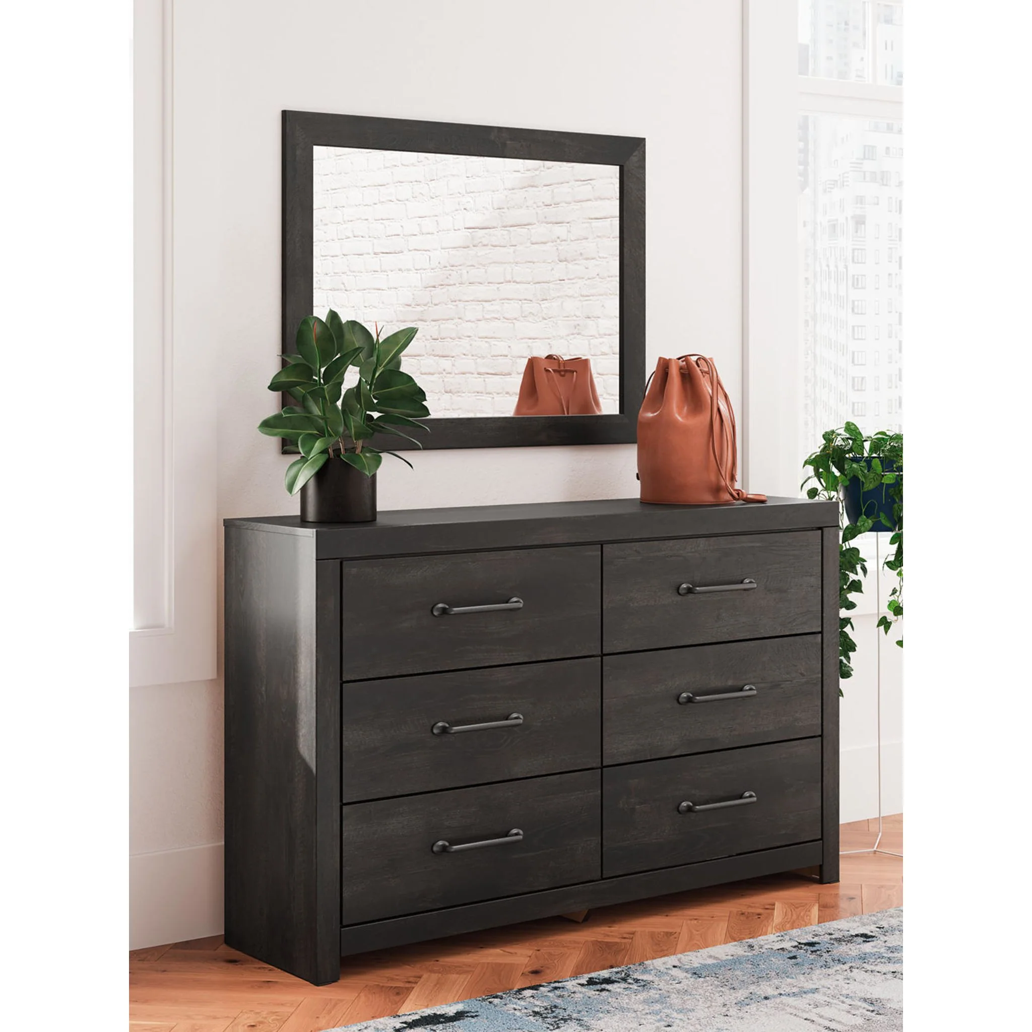 Hollivern 6 Piece Full Storage Bedroom - Dark Gray - Image 10
