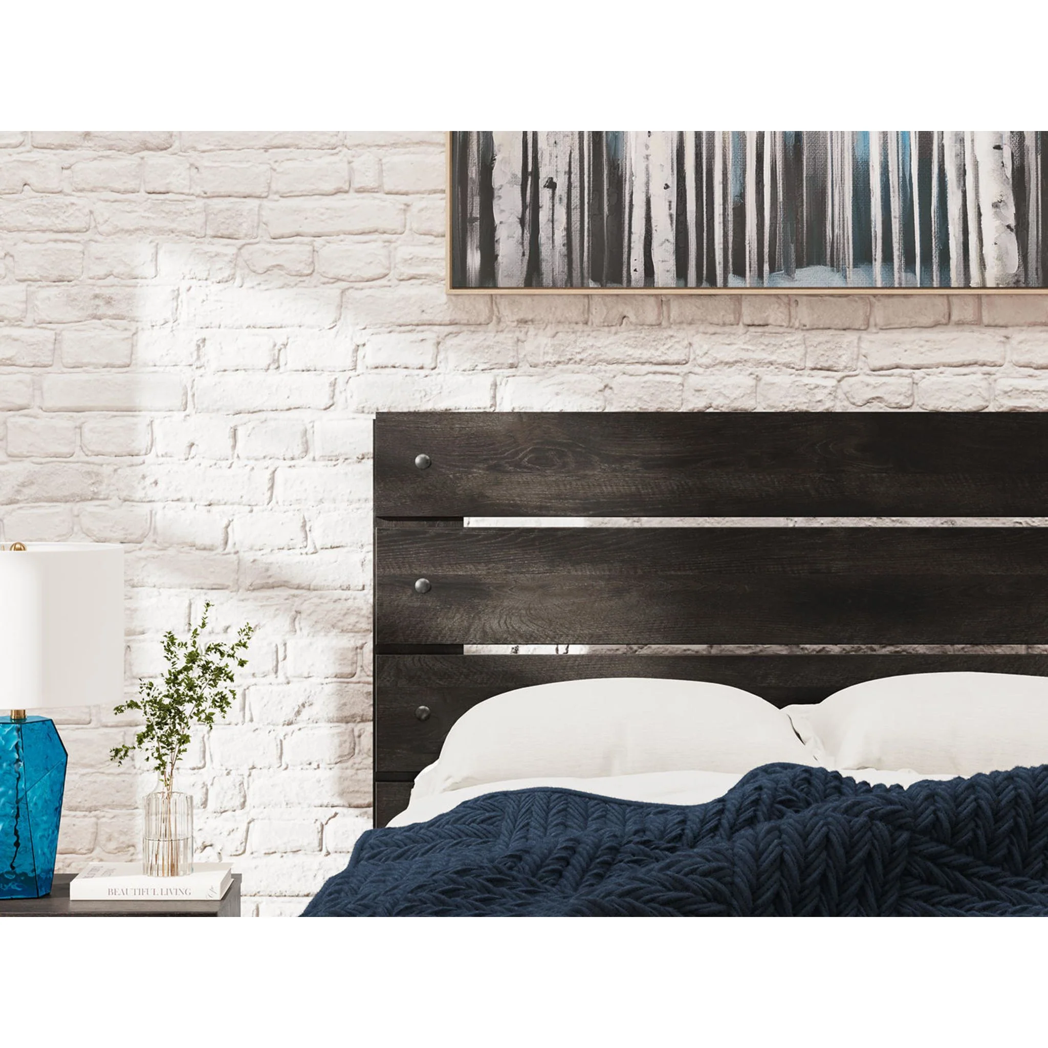 Hollivern 6 Piece Twin Panel Bedroom - Dark Gray - Image 16