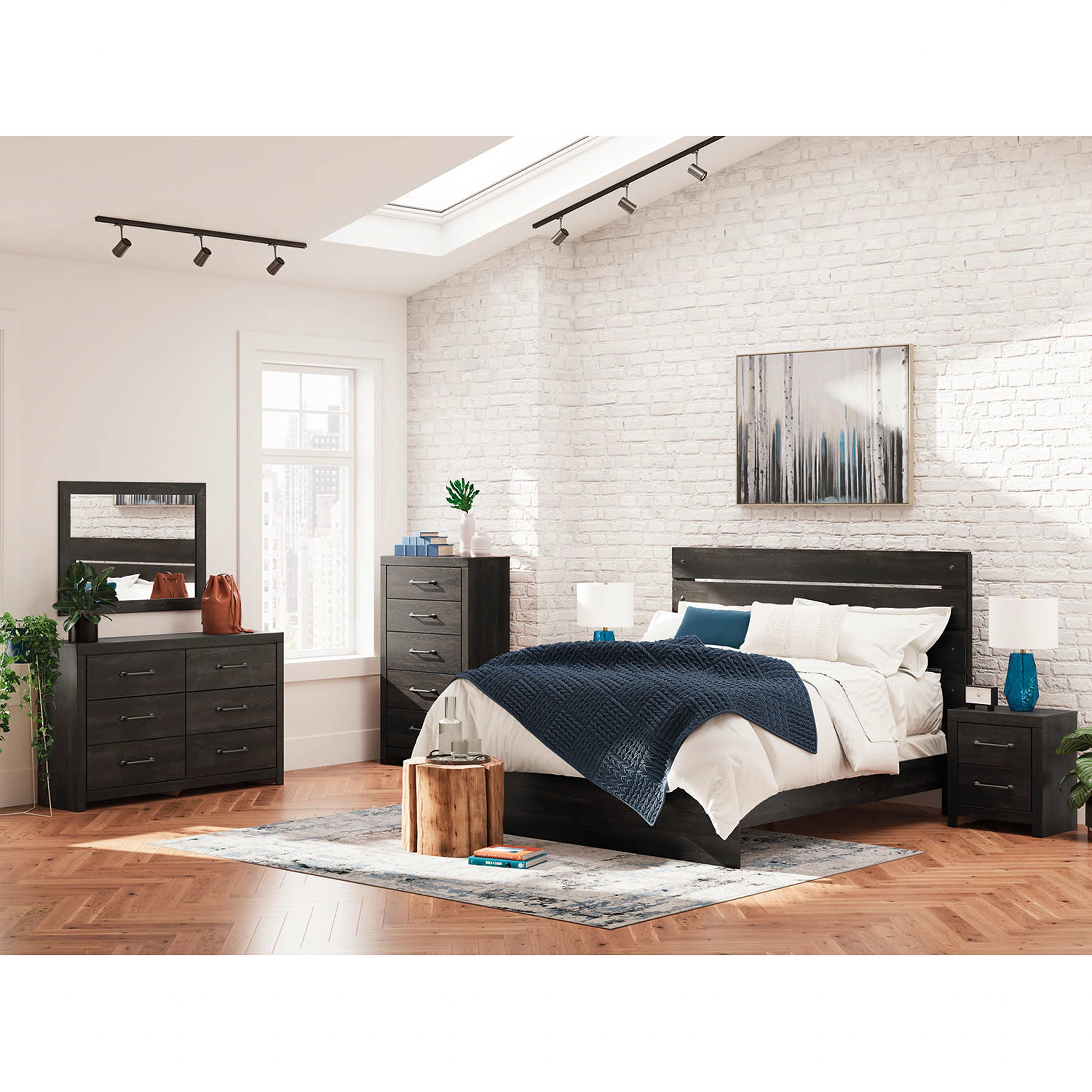 Hollivern Dresser and Mirror - Dark Gray - Image 4