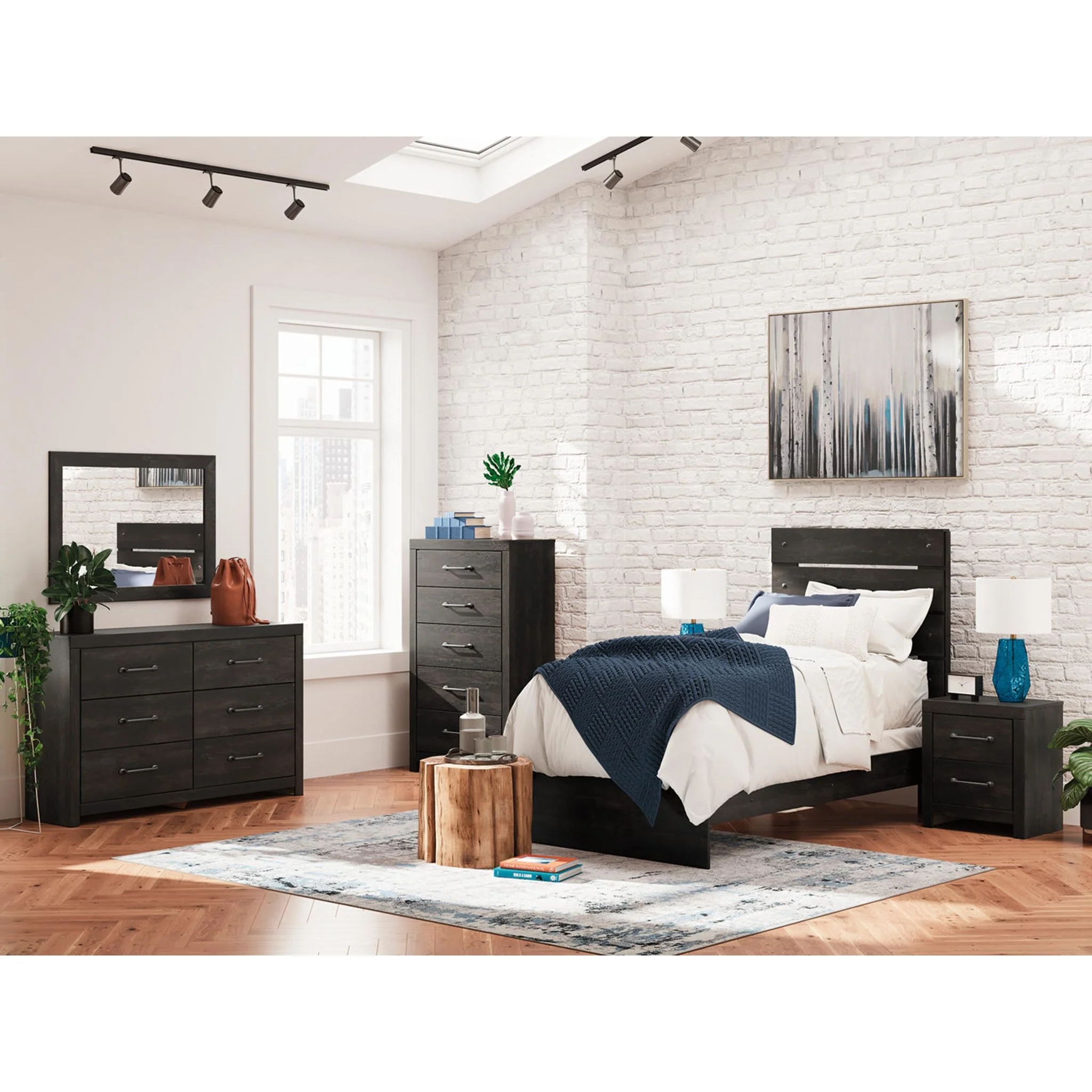 Hollivern Panel Bed - Dark Gray - Image 12