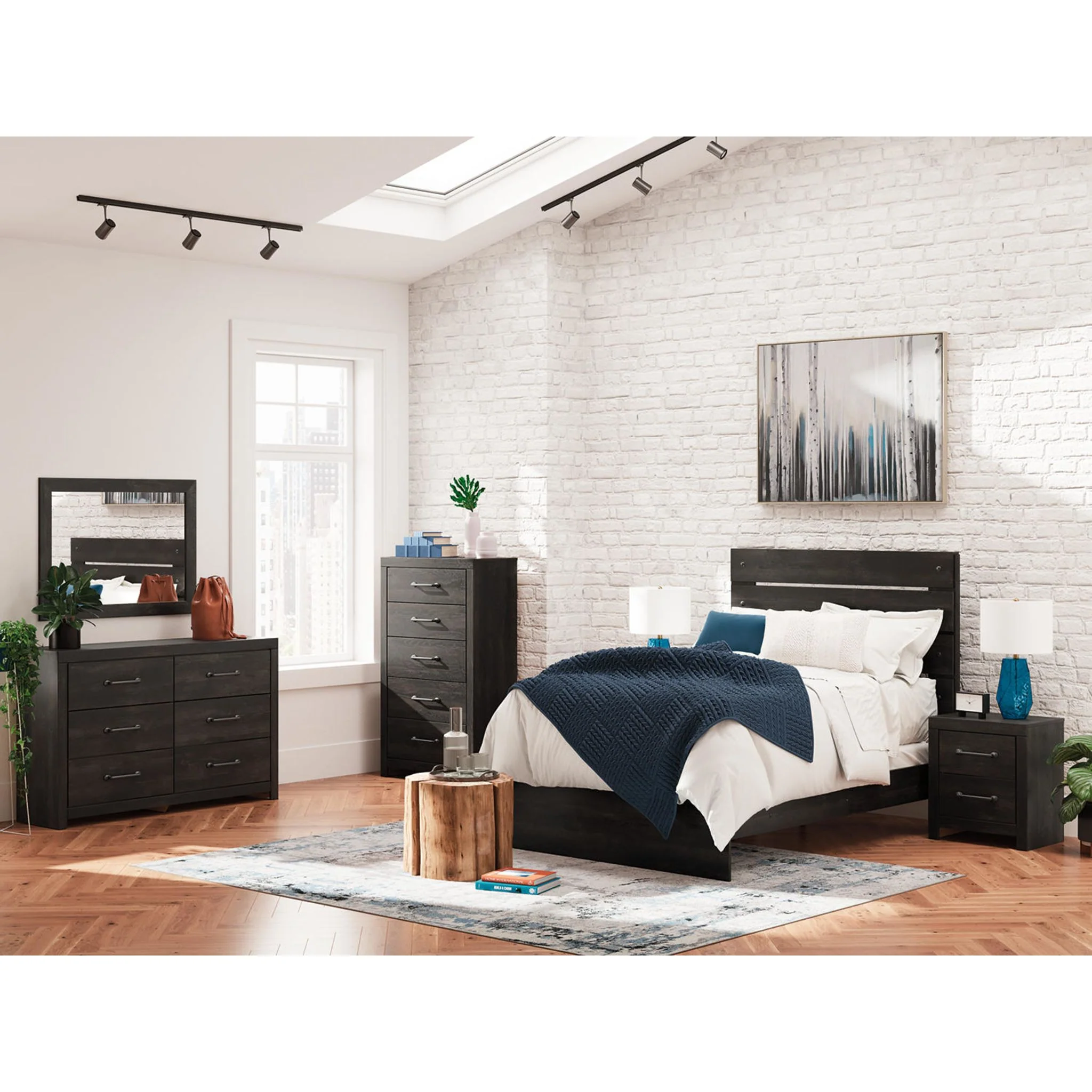 Hollivern Panel Bed - Dark Gray - Image 17