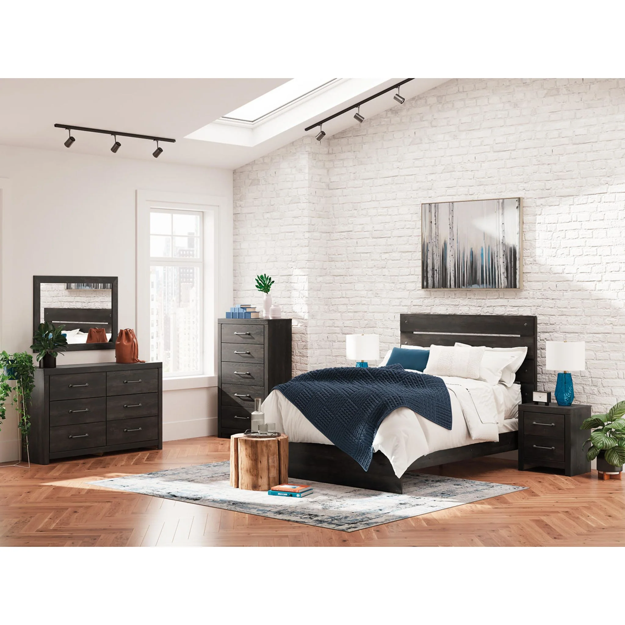 Hollivern Queen Panel Bed - Dark Gray - Image 13