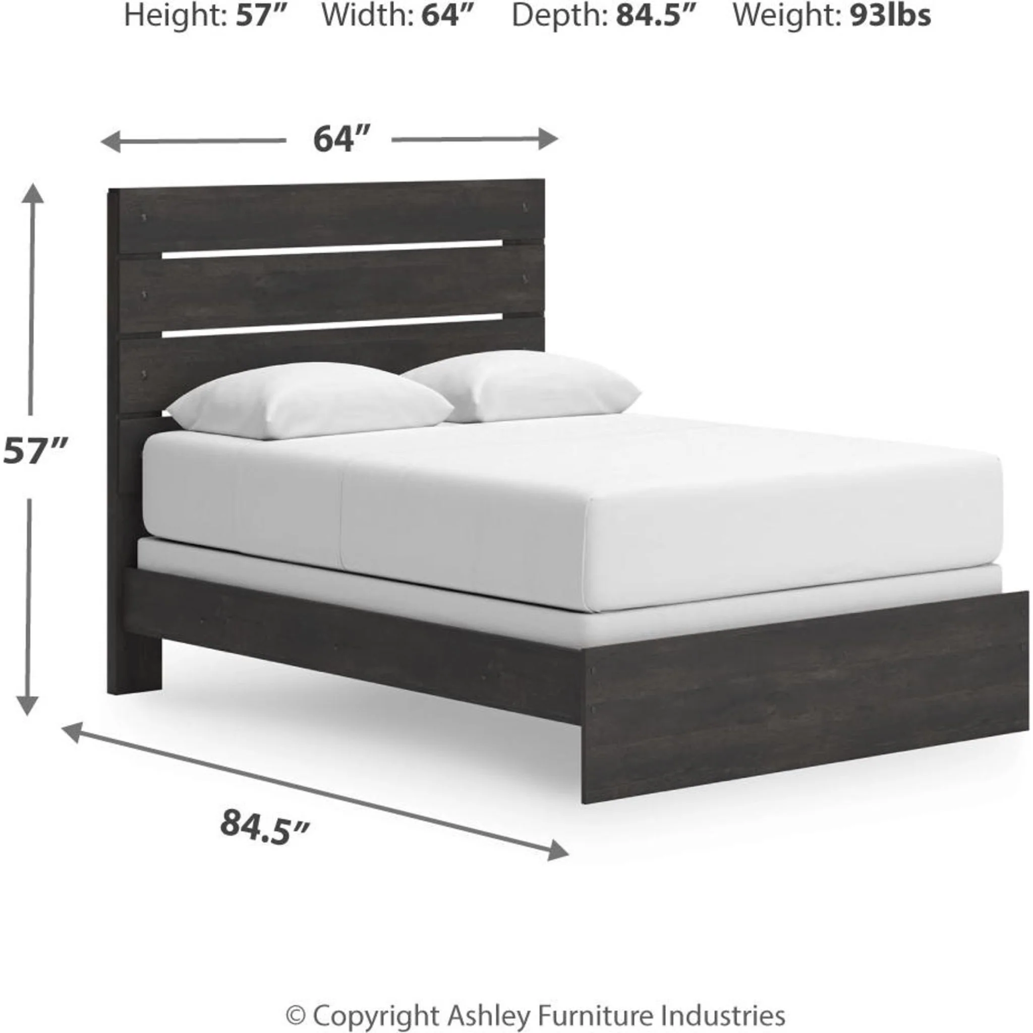 Hollivern Queen Panel Bed - Dark Gray - Image 3