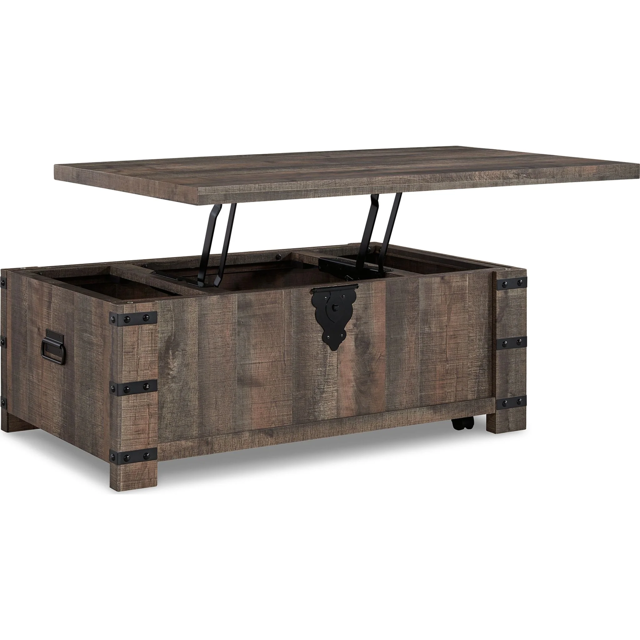 Hollum Coffee Table - Rustic Brown - Image 3
