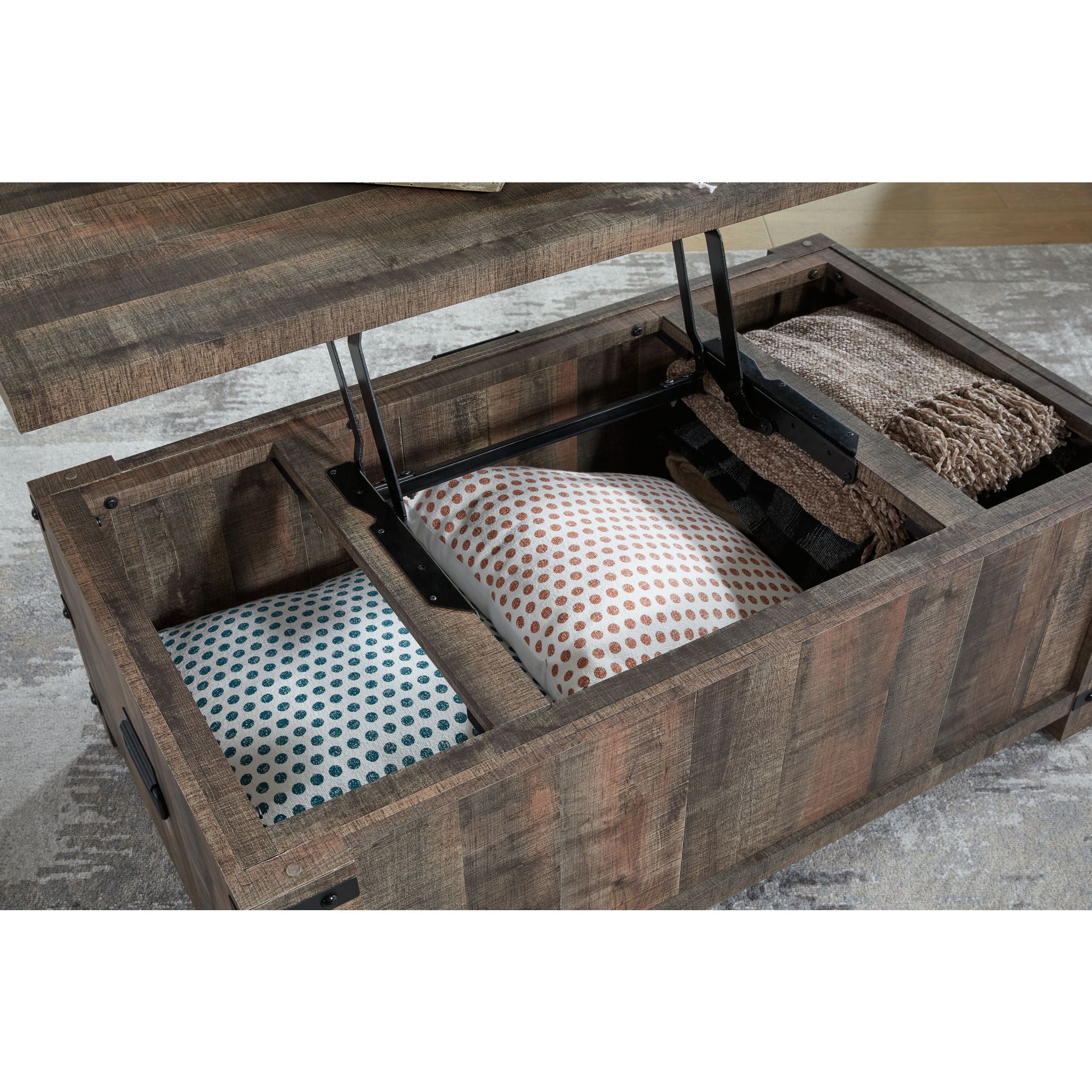 Hollum Coffee Table - Rustic Brown - Image 7