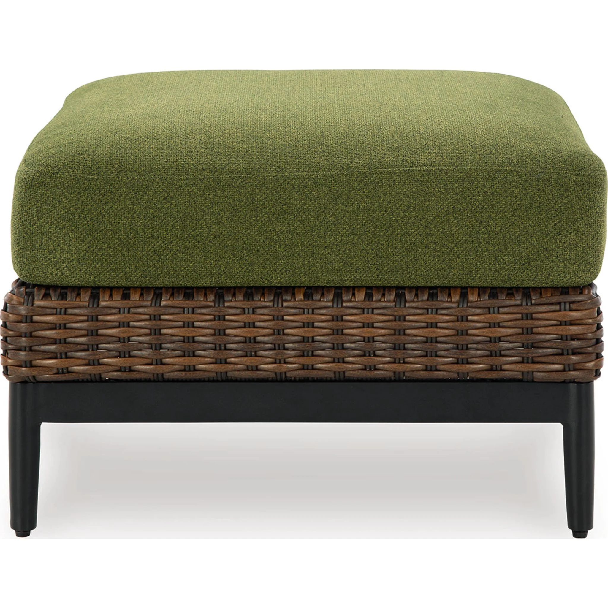 Horizon Hall Outdoor Ottoman with Cushion - Brown/Green - Image 7