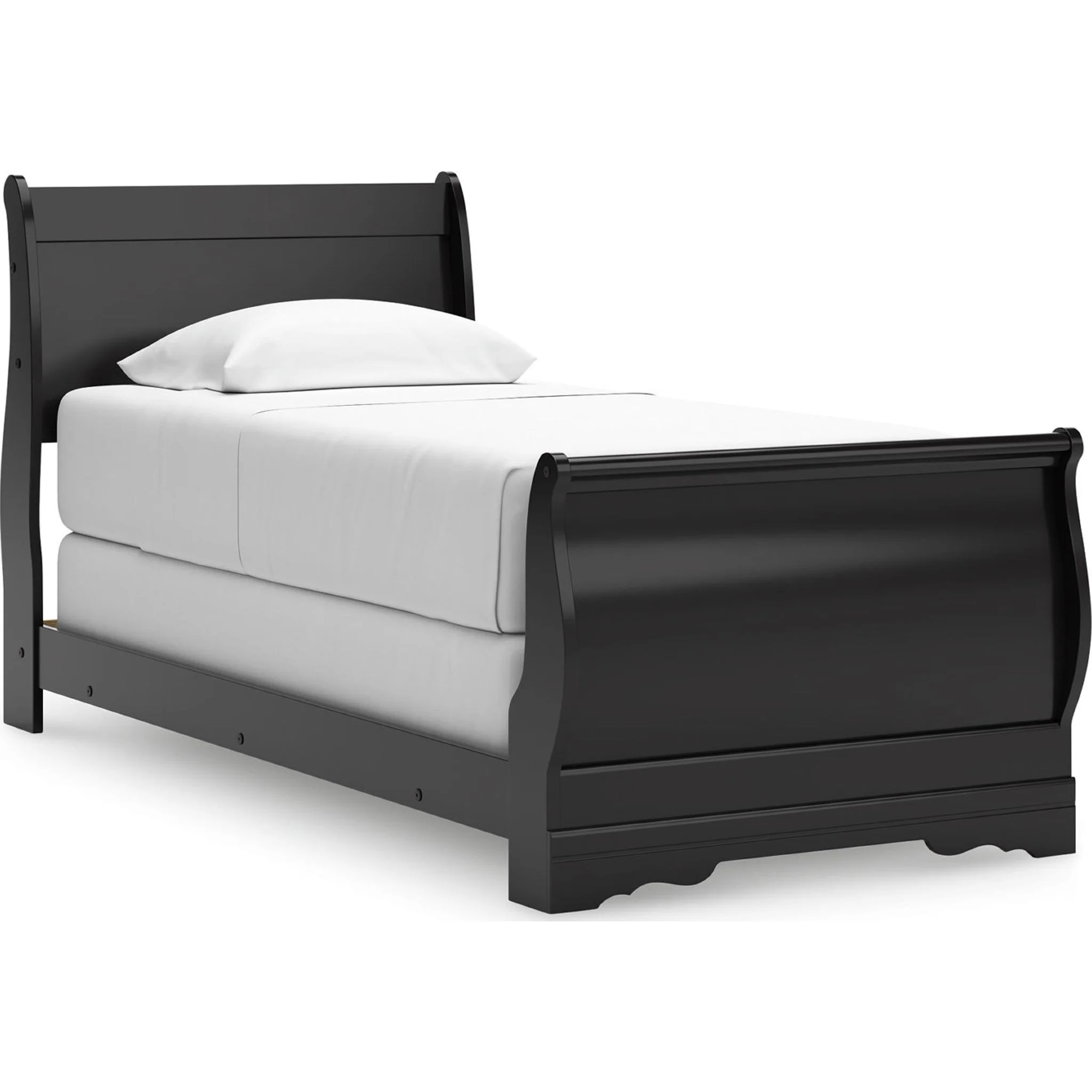 Huey Vineyard Sleigh Bed - Black - Image 12