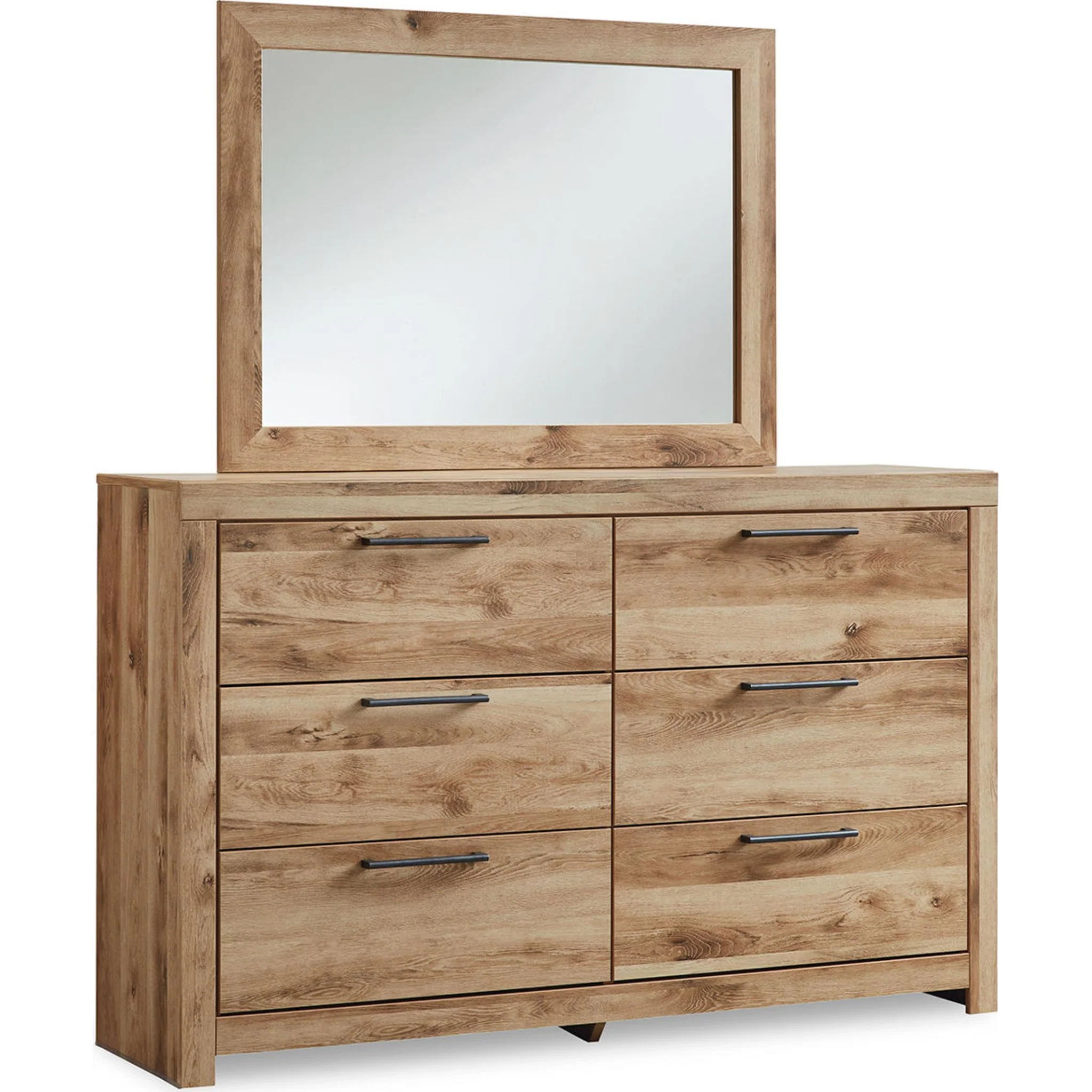 Hyanna 6 Piece Bed with 4 Drawer Storage Bedroom - Tan Brown - Image 5