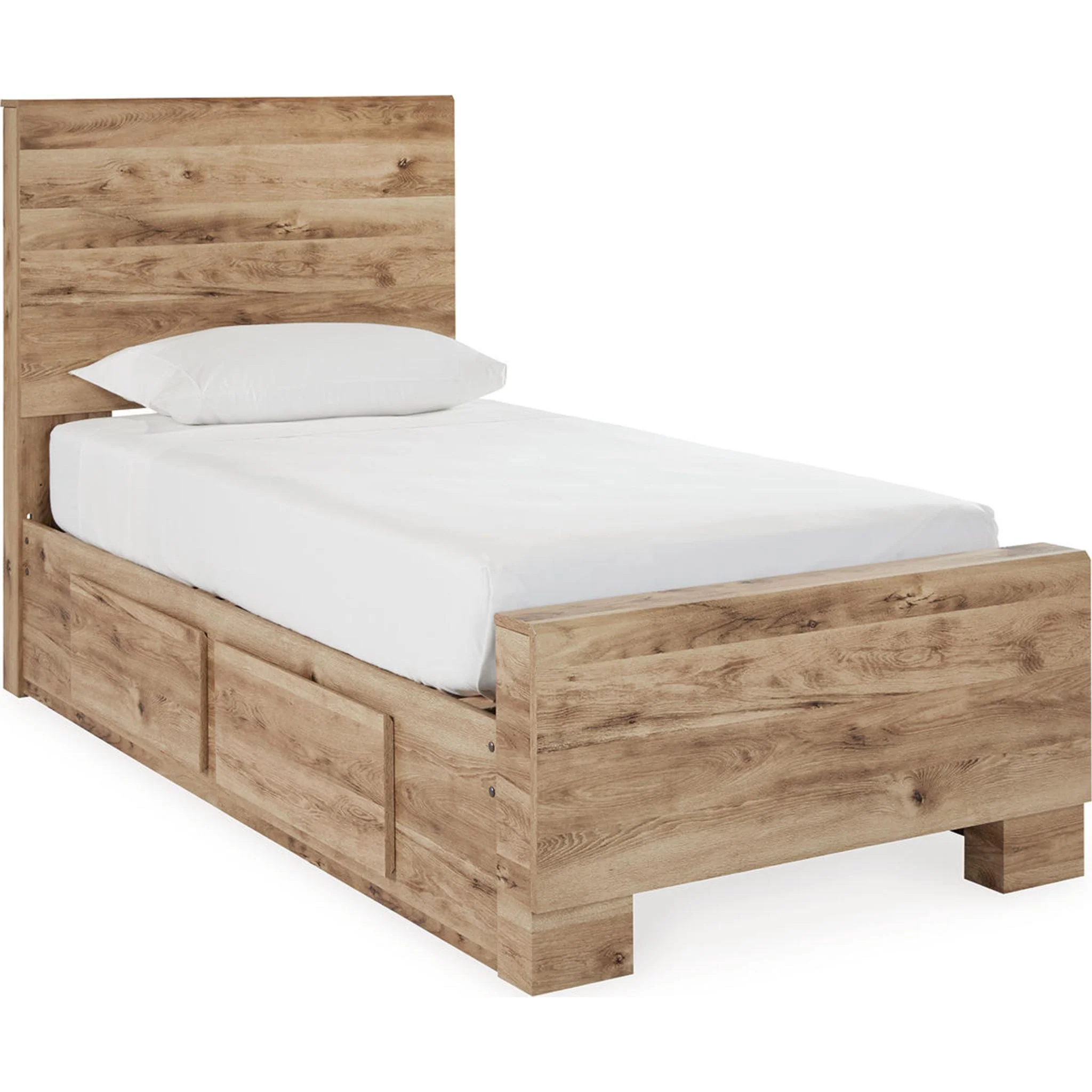 Hyanna 6 Piece Bed with 4 Drawer Storage Bedroom - Tan Brown - Image 9