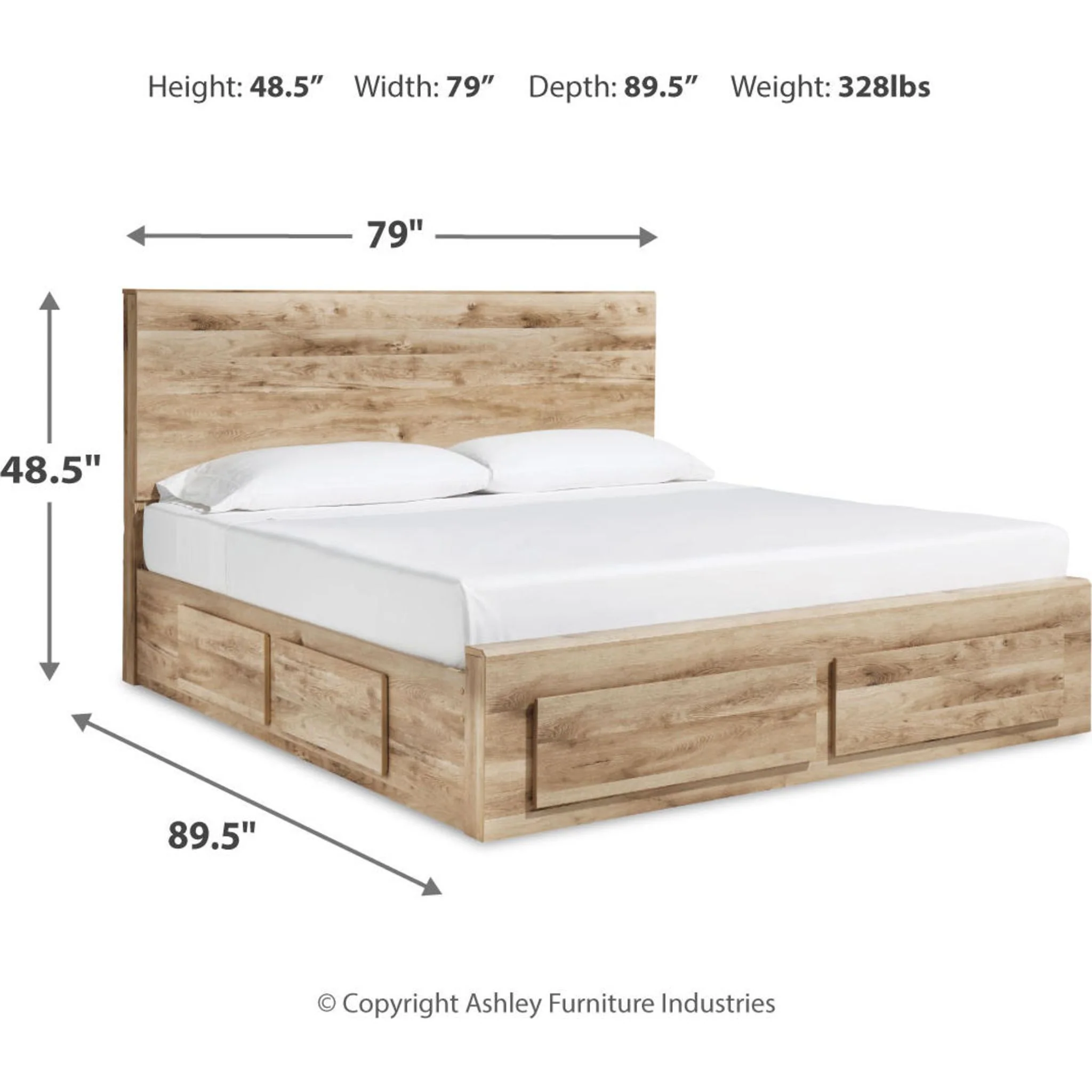 Hyanna 6 Piece King Storage Bedroom - Tan Brown - Image 7