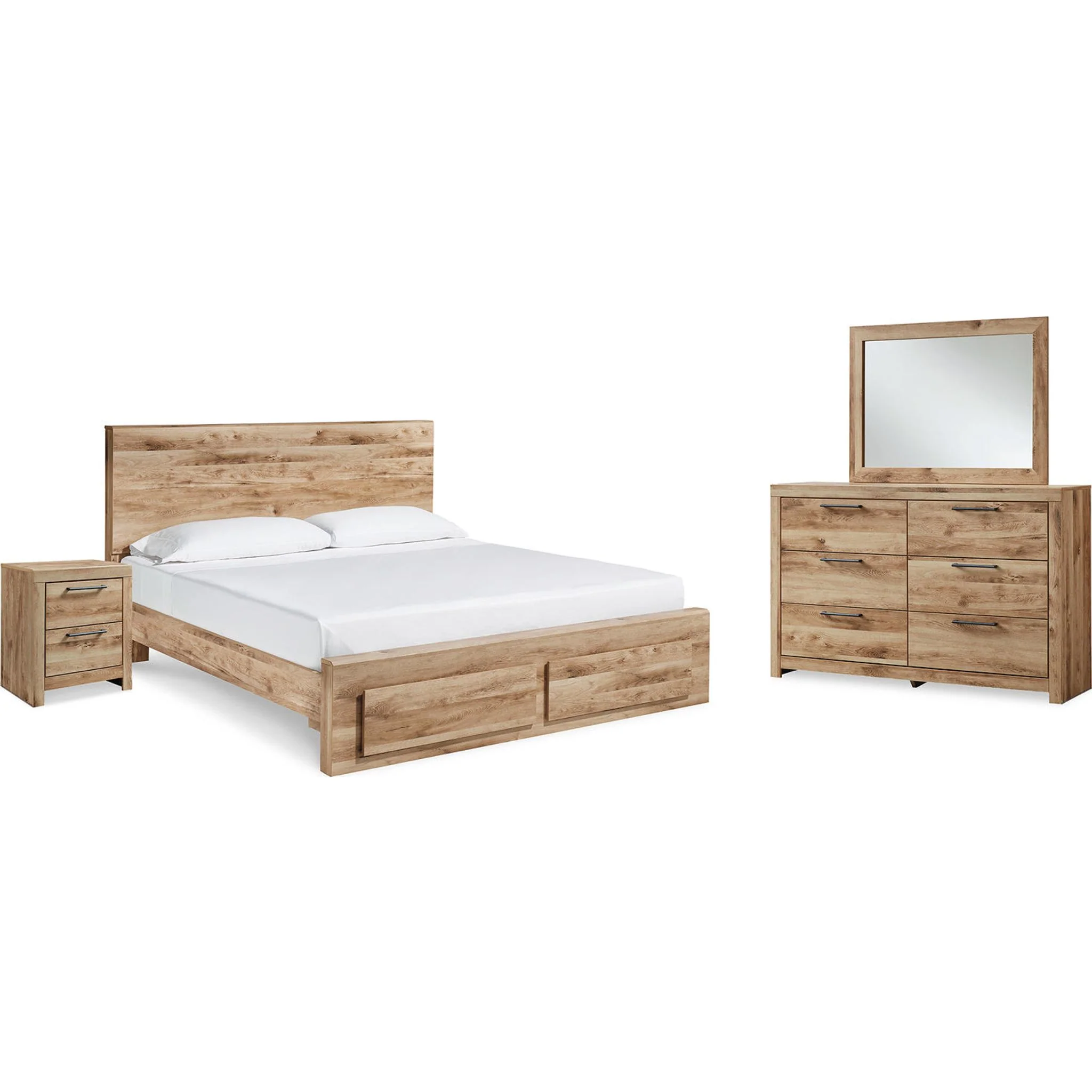 Hyanna 6 Piece King Storage Bedroom - Tan Brown