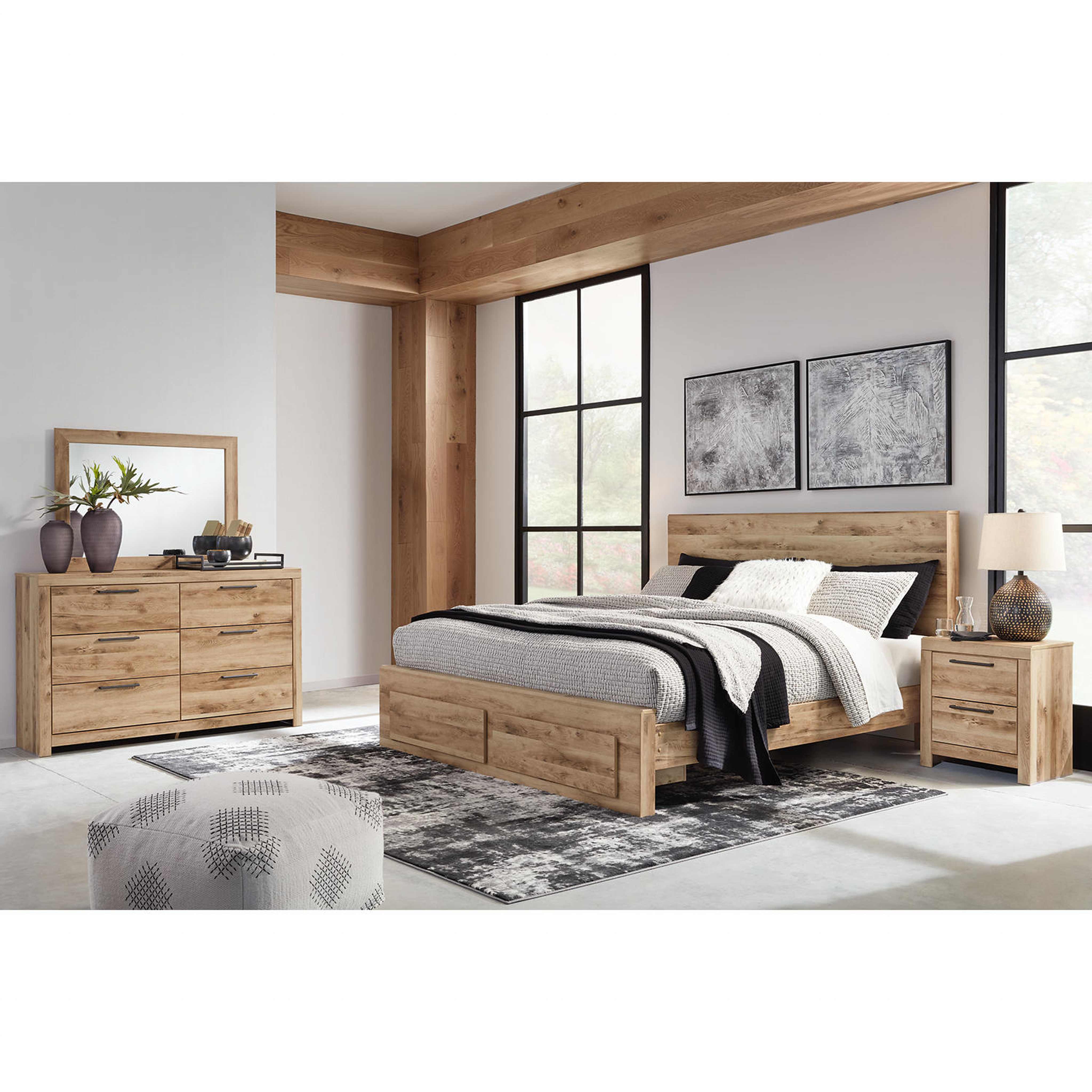 Hyanna 6 Piece Queen Storage Bedroom - Tan Brown - Image 3