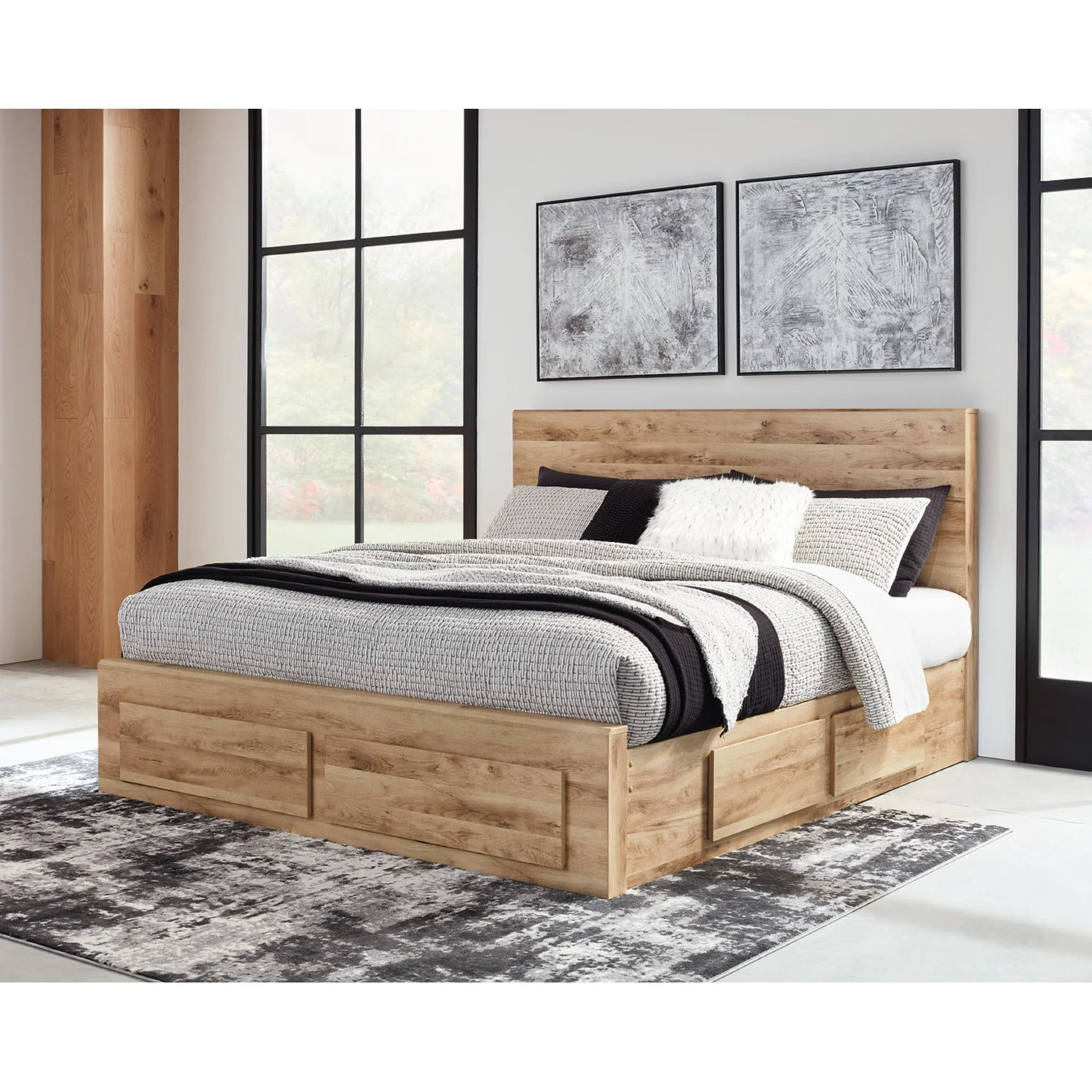 Hyanna 6 Piece Queen Storage Bedroom - Tan Brown - Image 12