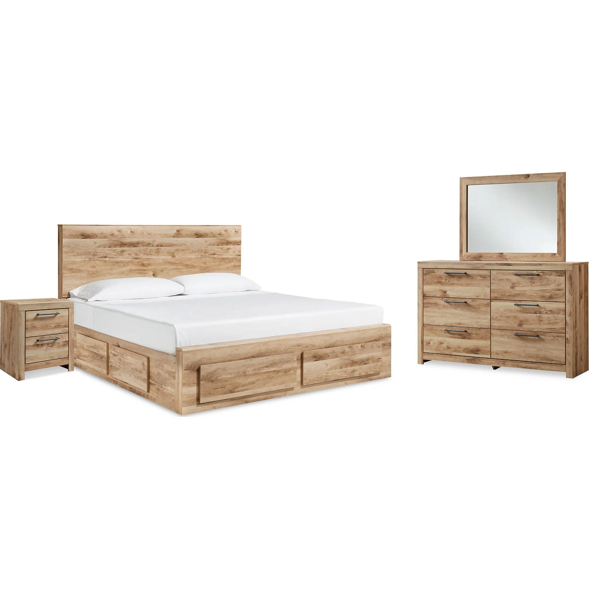 Hyanna 6 Piece Queen Storage Bedroom - Tan Brown - Image 2