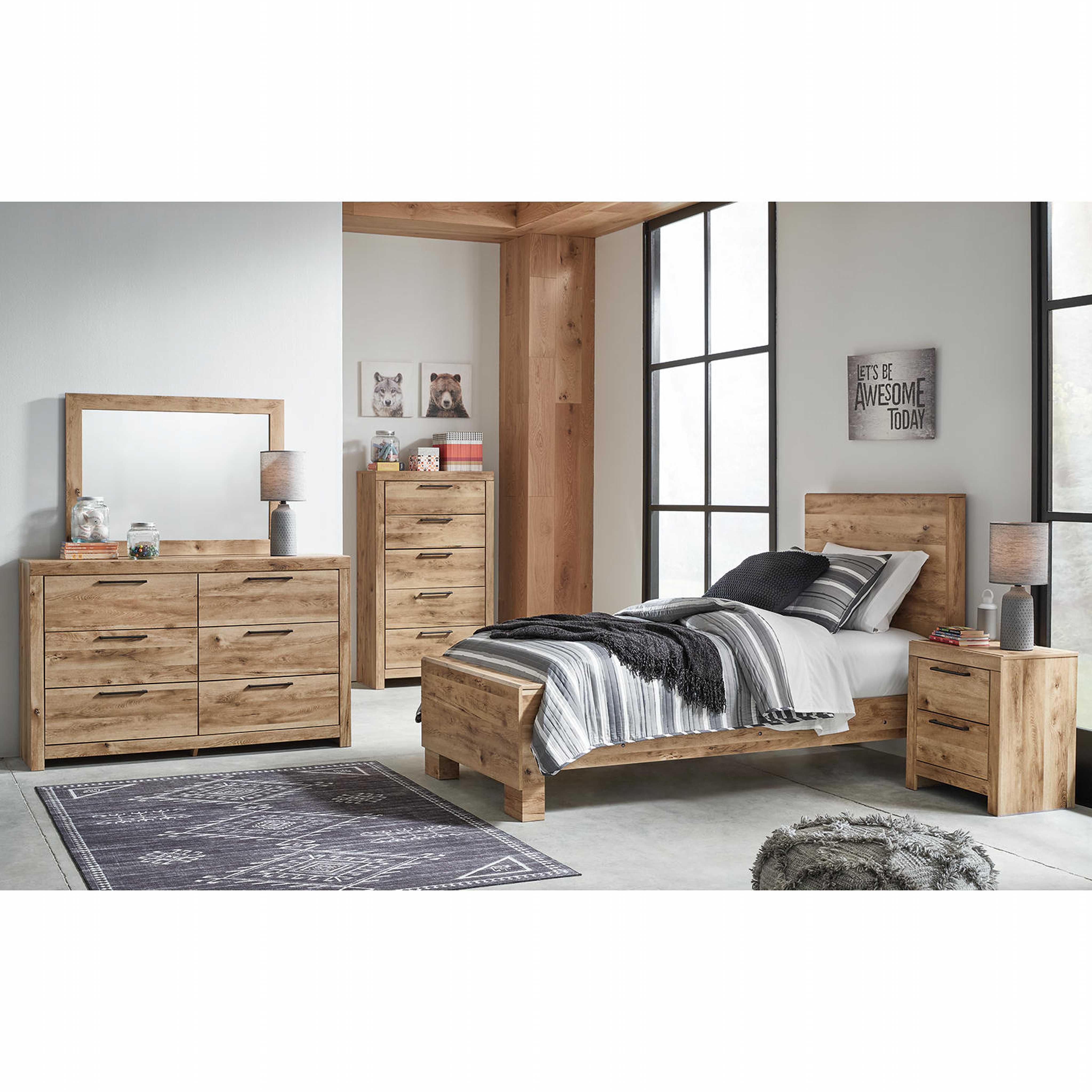 Hyanna Panel Bed - Tan Brown - Image 8