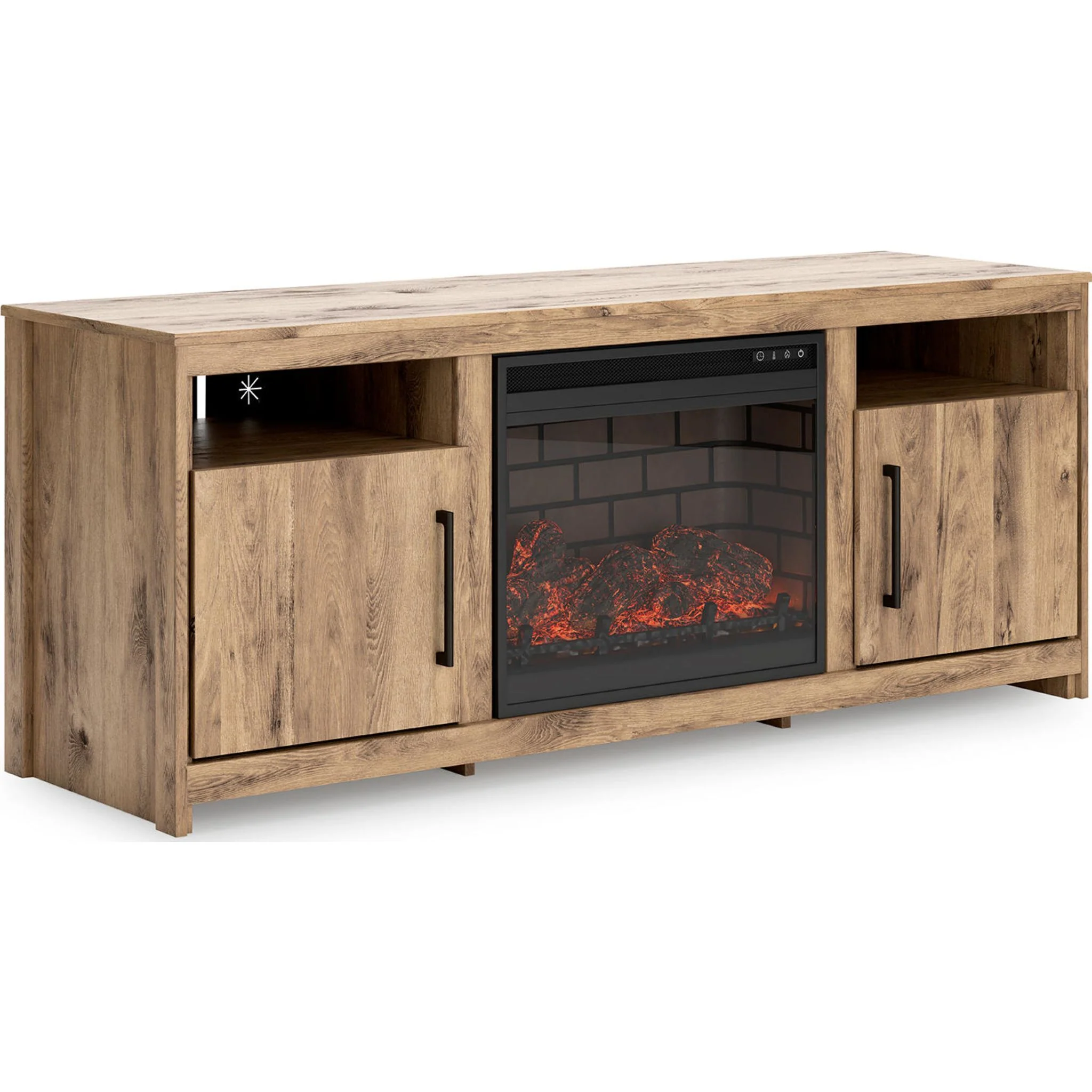 Hyanna TV Stand with Fireplace - Tan