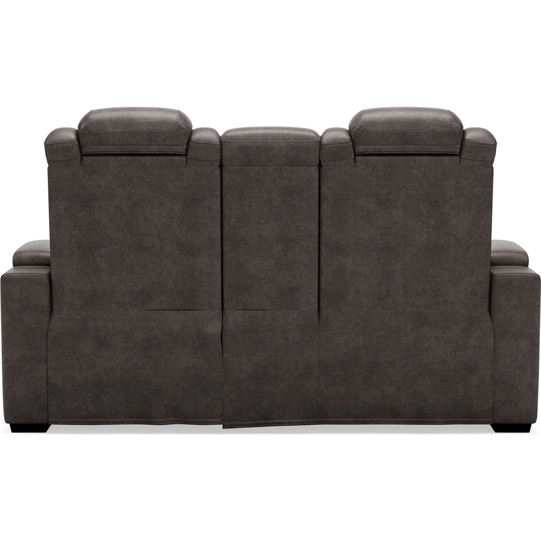 HyllMont Power Reclining Loveseat with Console - Gray - Image 14