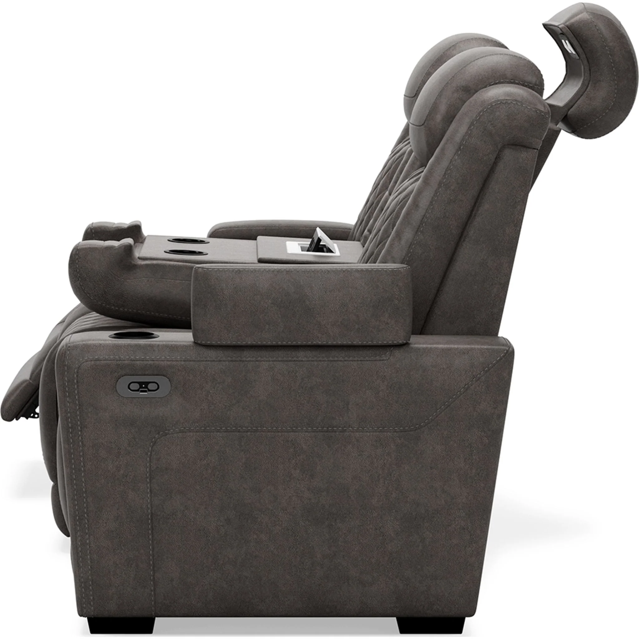 HyllMont Power Reclining Sofa - Gray - Image 13