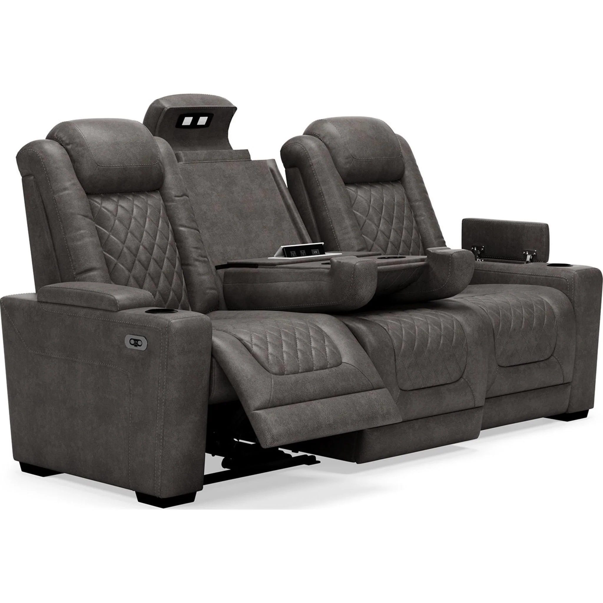 HyllMont Power Reclining Sofa - Gray - Image 19