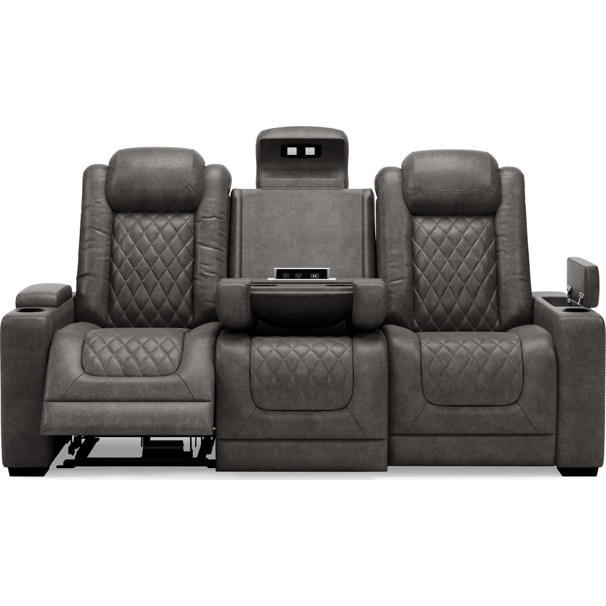 HyllMont Power Reclining Sofa - Gray - Image 23