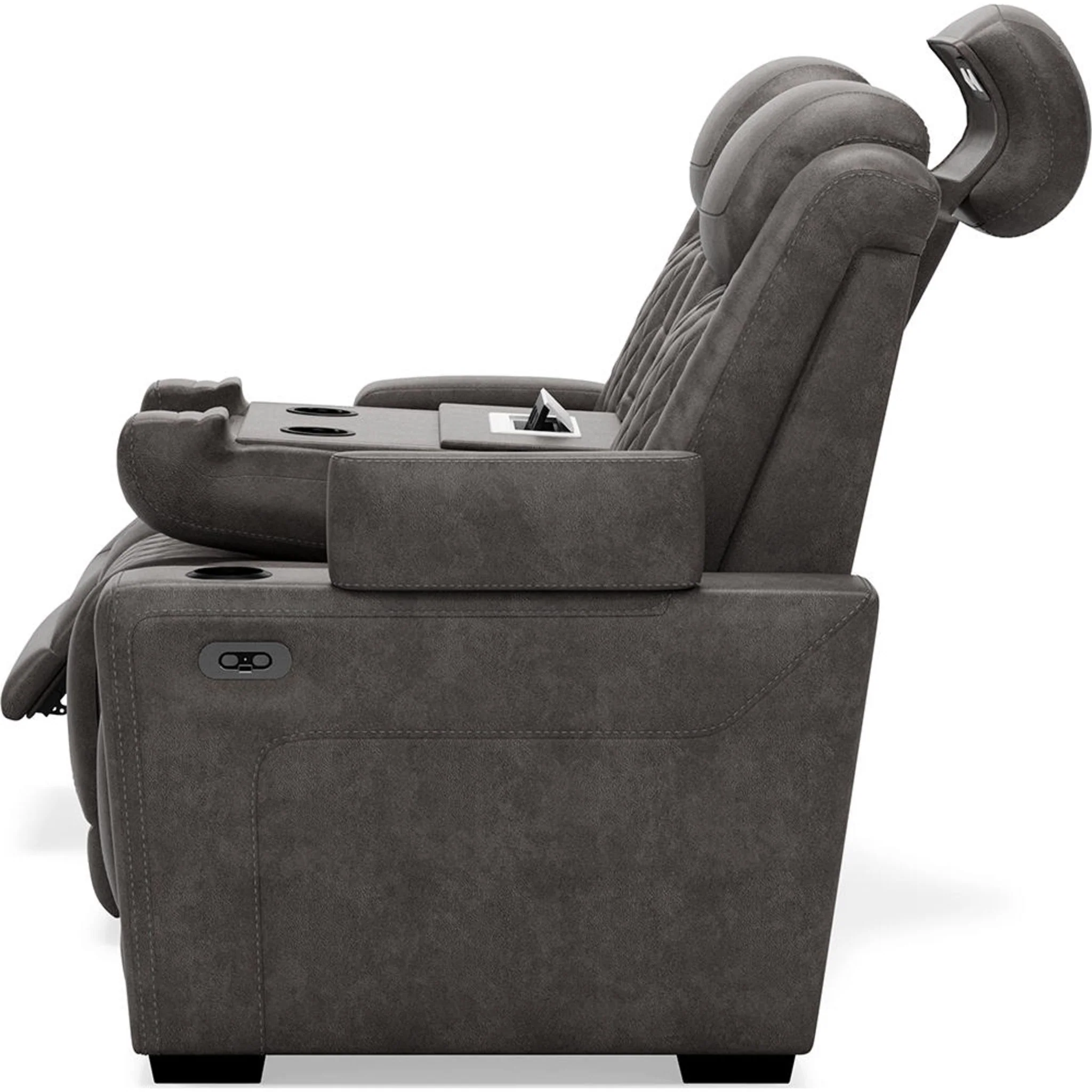 HyllMont Power Reclining Sofa - Gray - Image 26