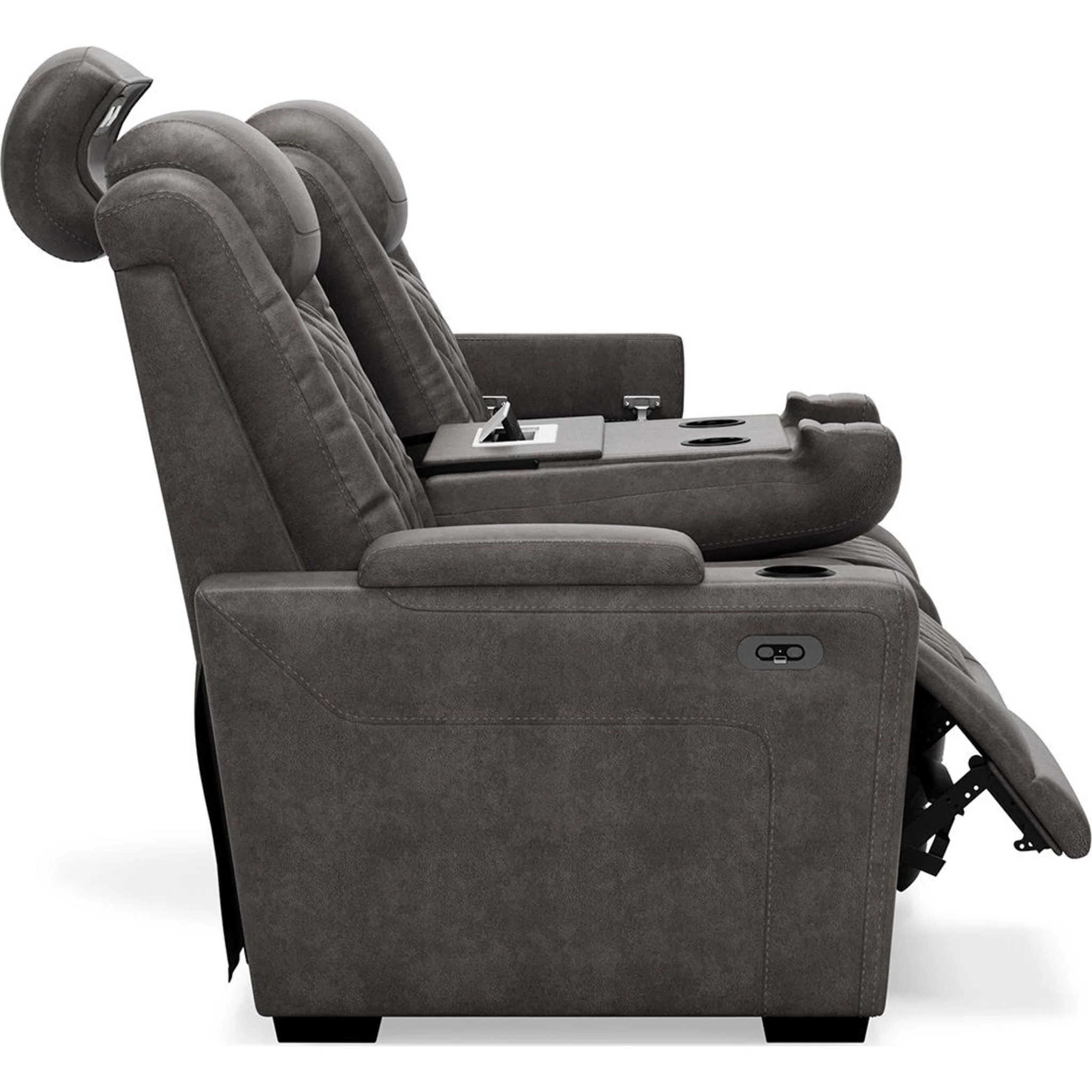 HyllMont Power Reclining Sofa - Gray - Image 28