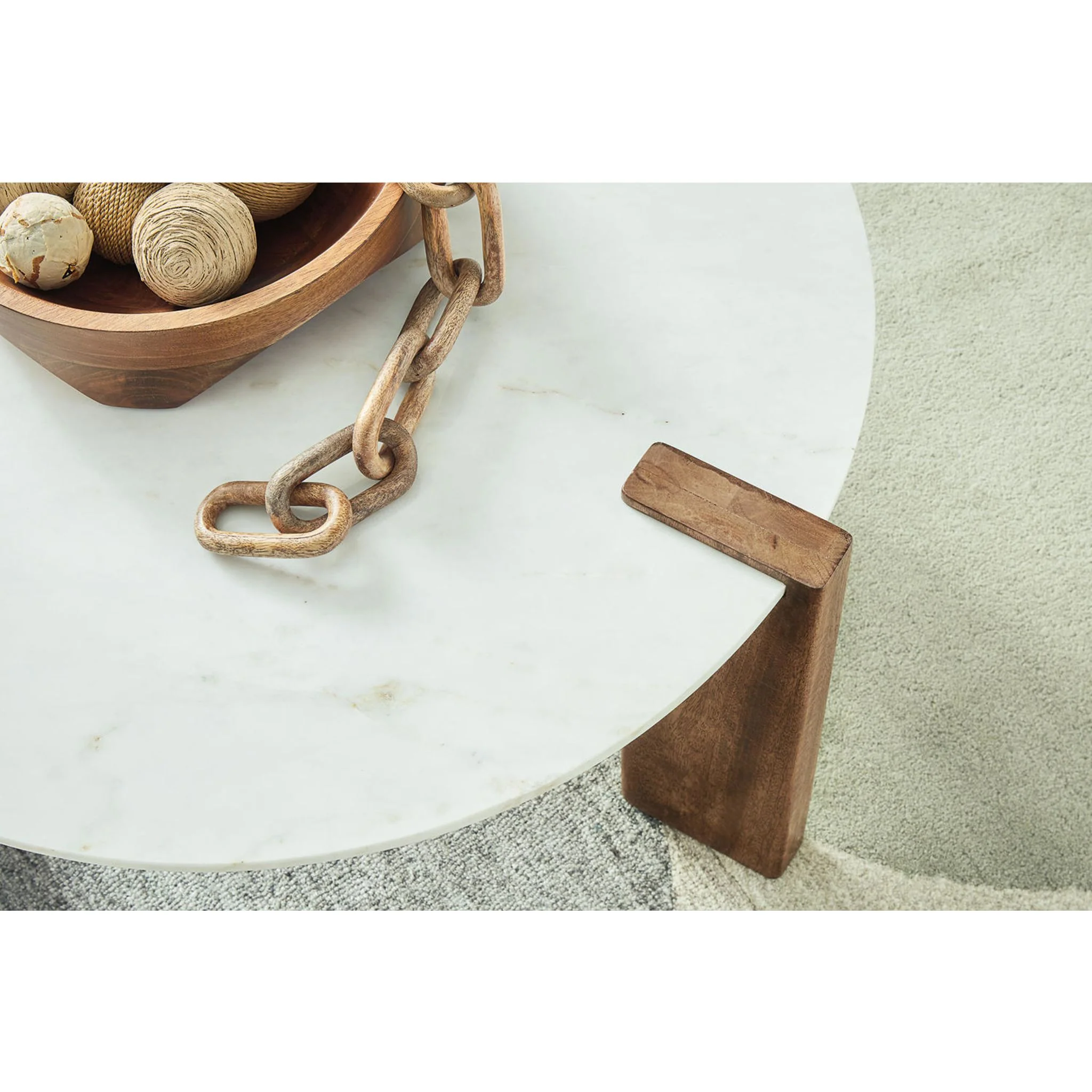 Isanti Coffee Table - White/Brown - Image 4