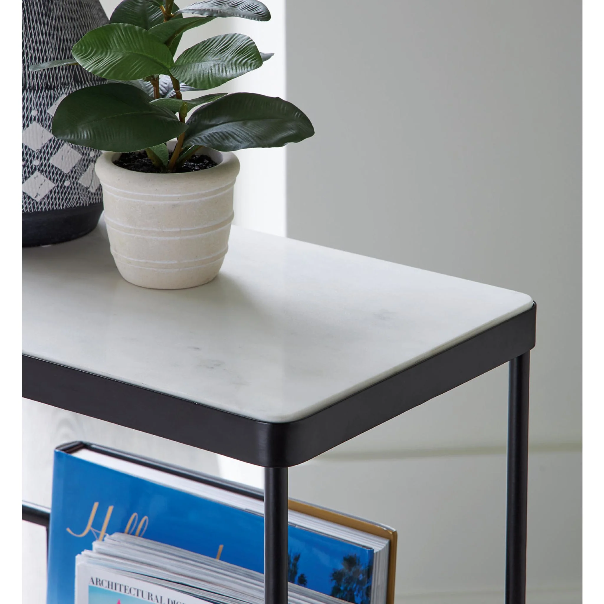 Issiamere Accent Table - Black/White - Image 2