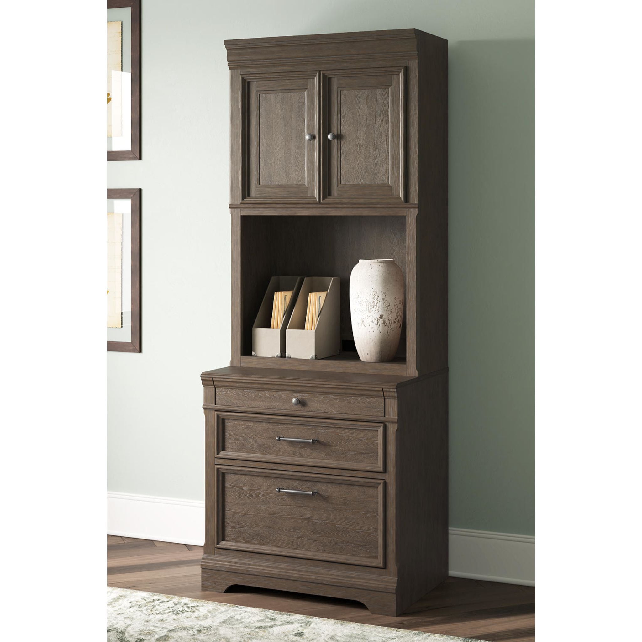 Janismore Bookcase - Weathered Gray - Image 2