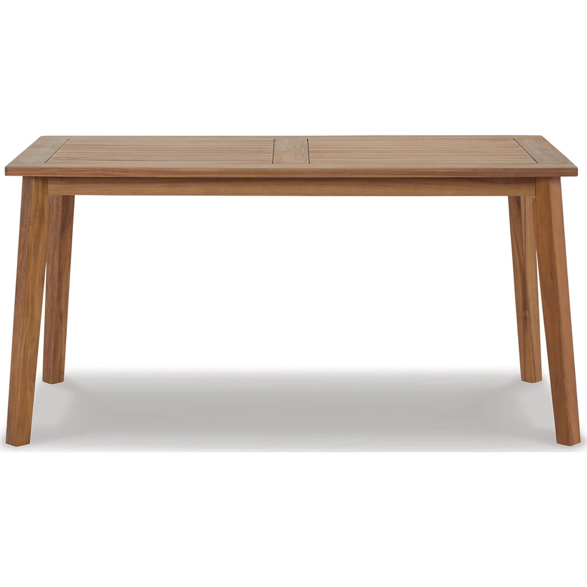 Janiyah Outdoor Rectangle Dining Table - Light Brown - Image 4