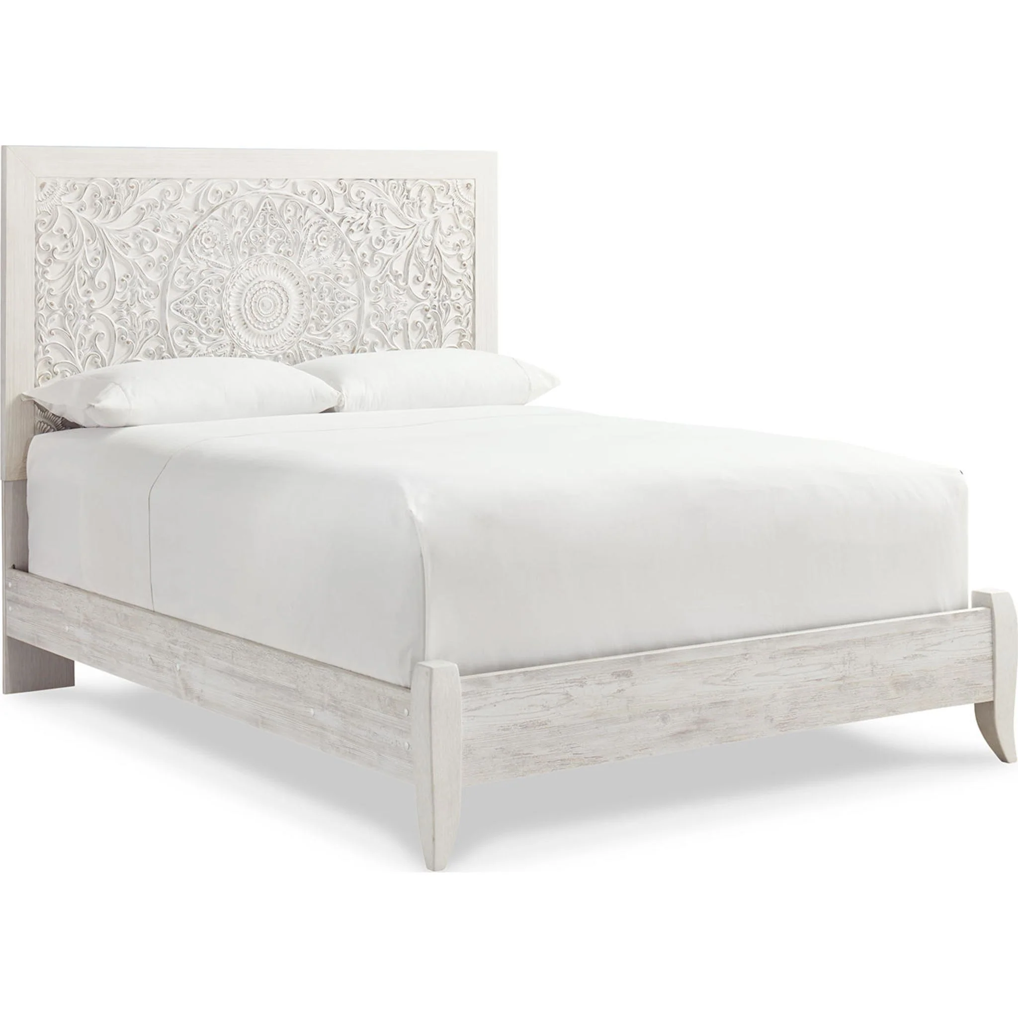 Jareth Panel Bed - Whitewash - Image 8