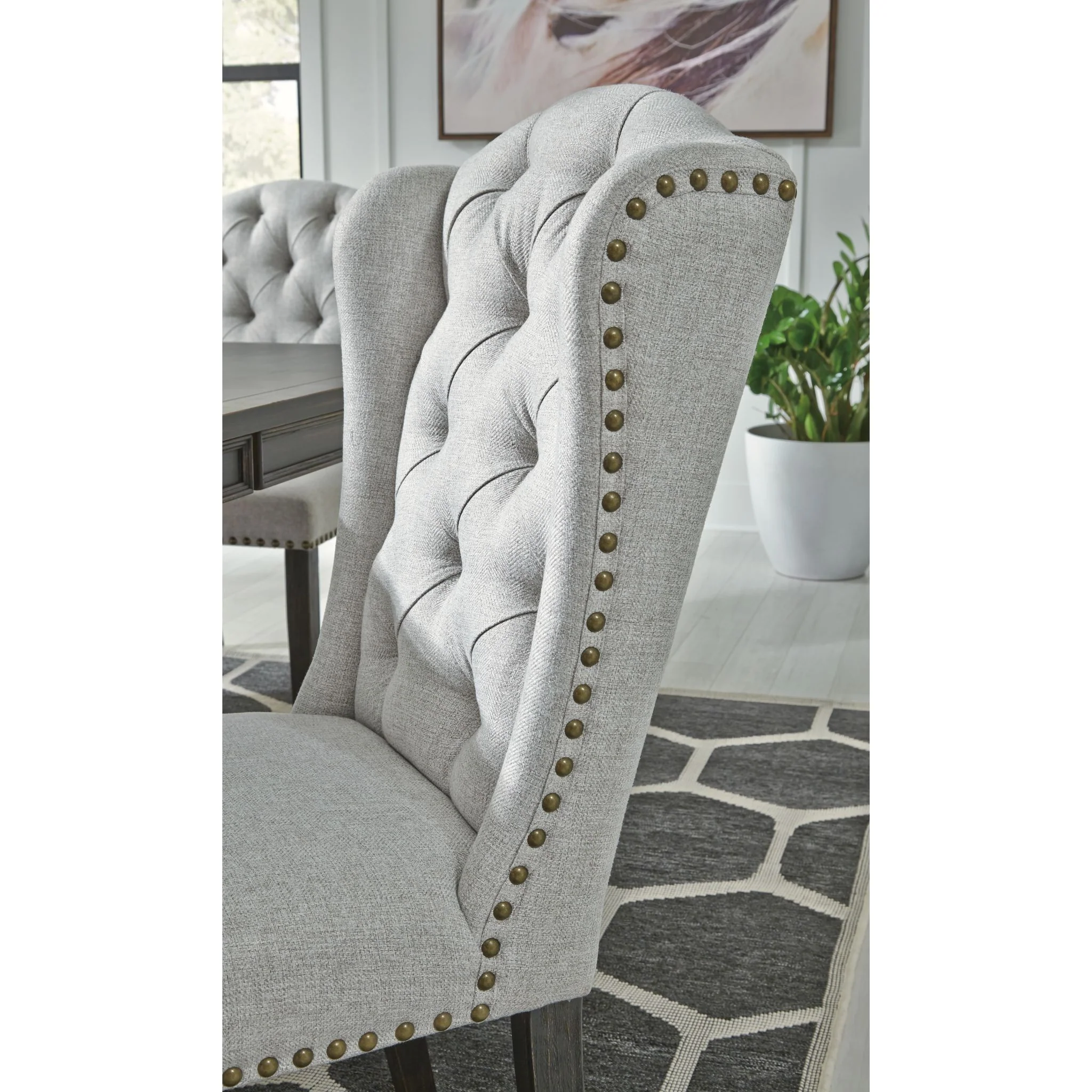 Jeanette Dining Chair - Linen - (D702-01) - Image 6
