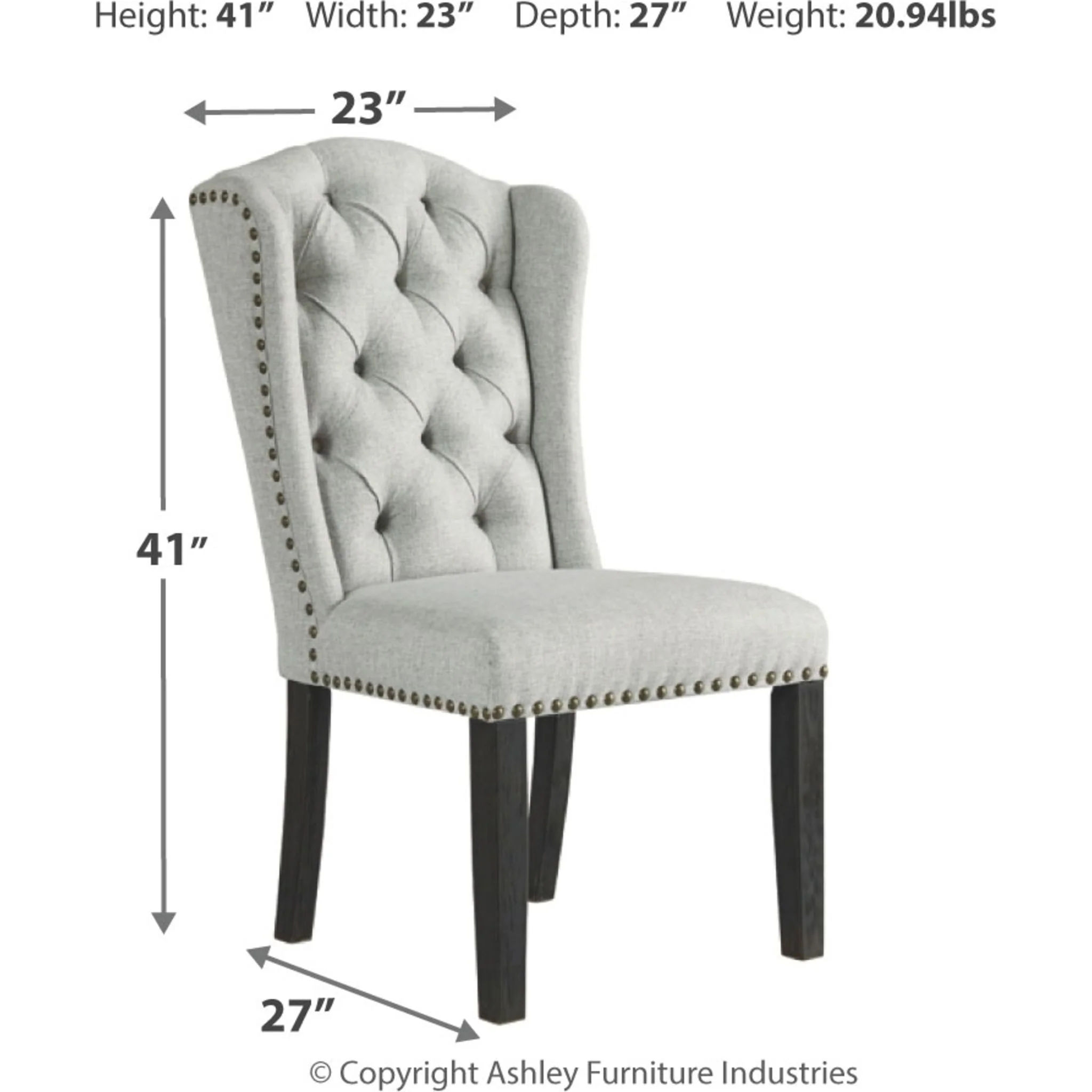 Jeanette Dining Chair - Linen - (D702-01) - Image 7