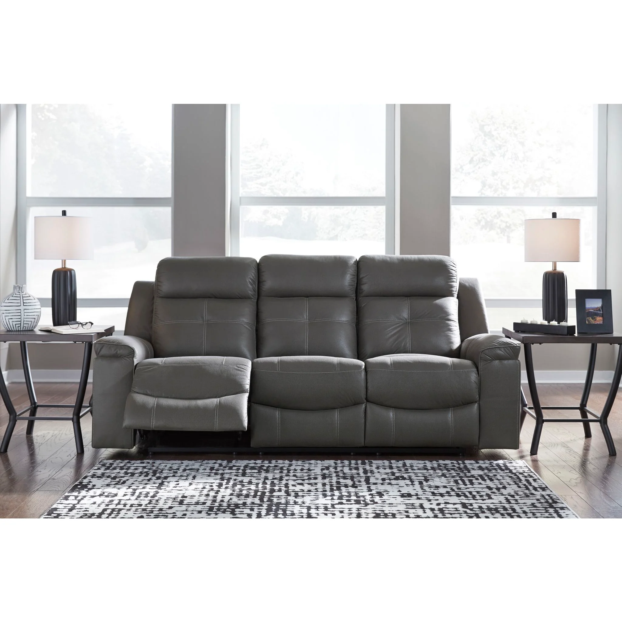Jesolo Reclining Sofa - Dark Gray - Image 2
