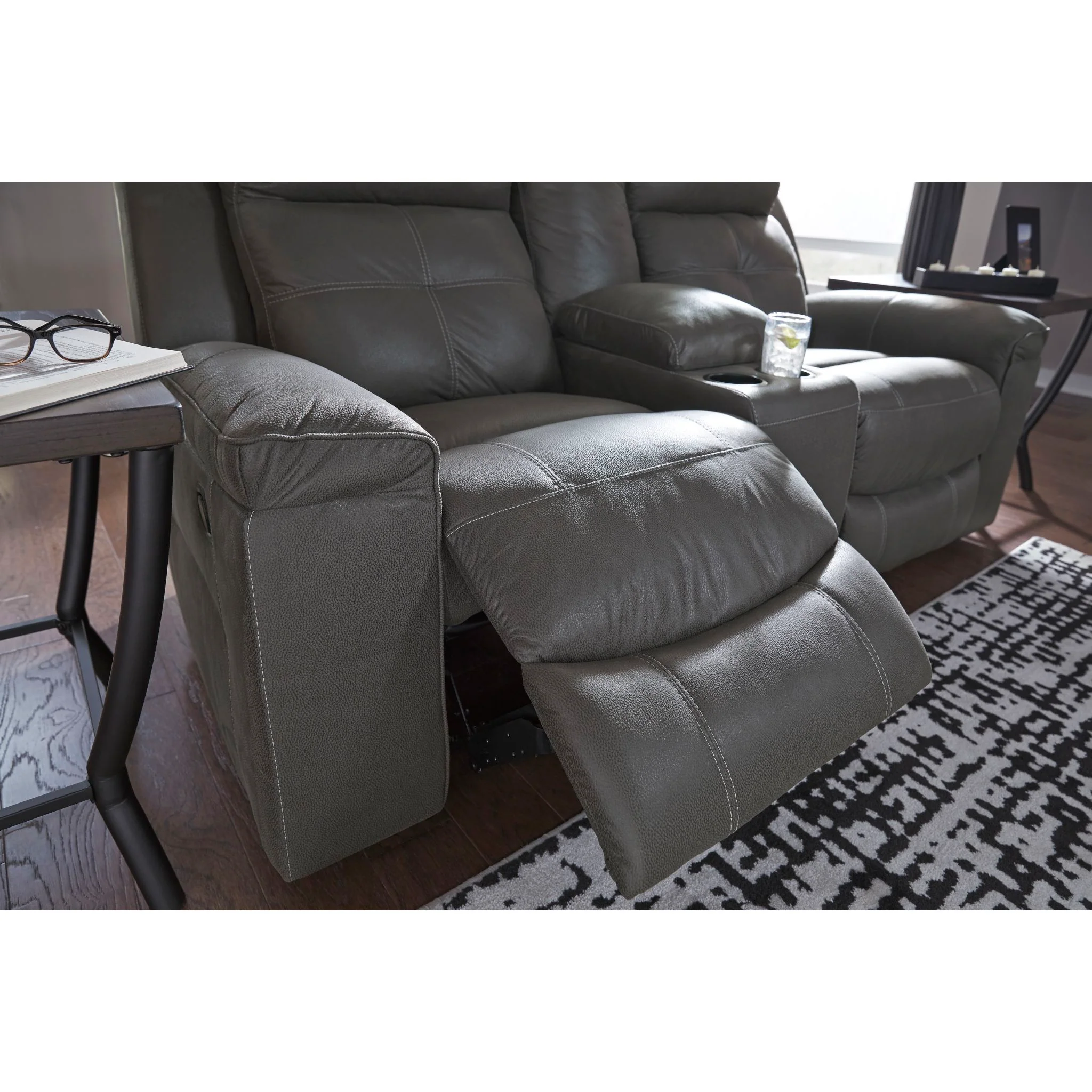 Jesolo Reclining Sofa - Dark Gray - Image 4