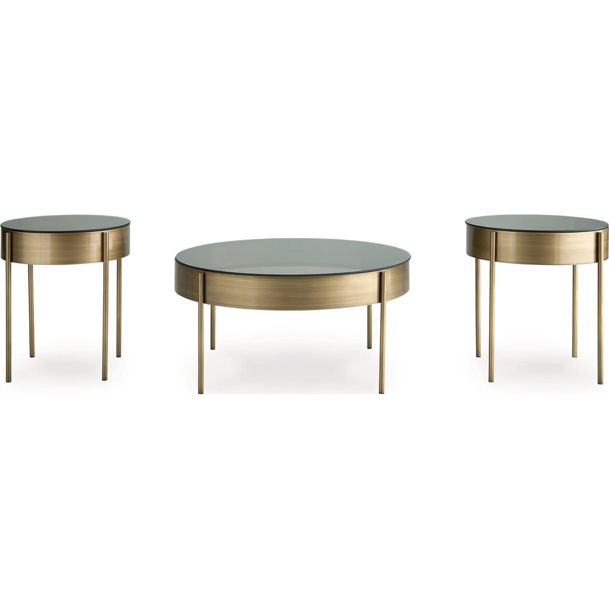 Jettaya 3 Pack Tables - Brushed Brass - Image 9