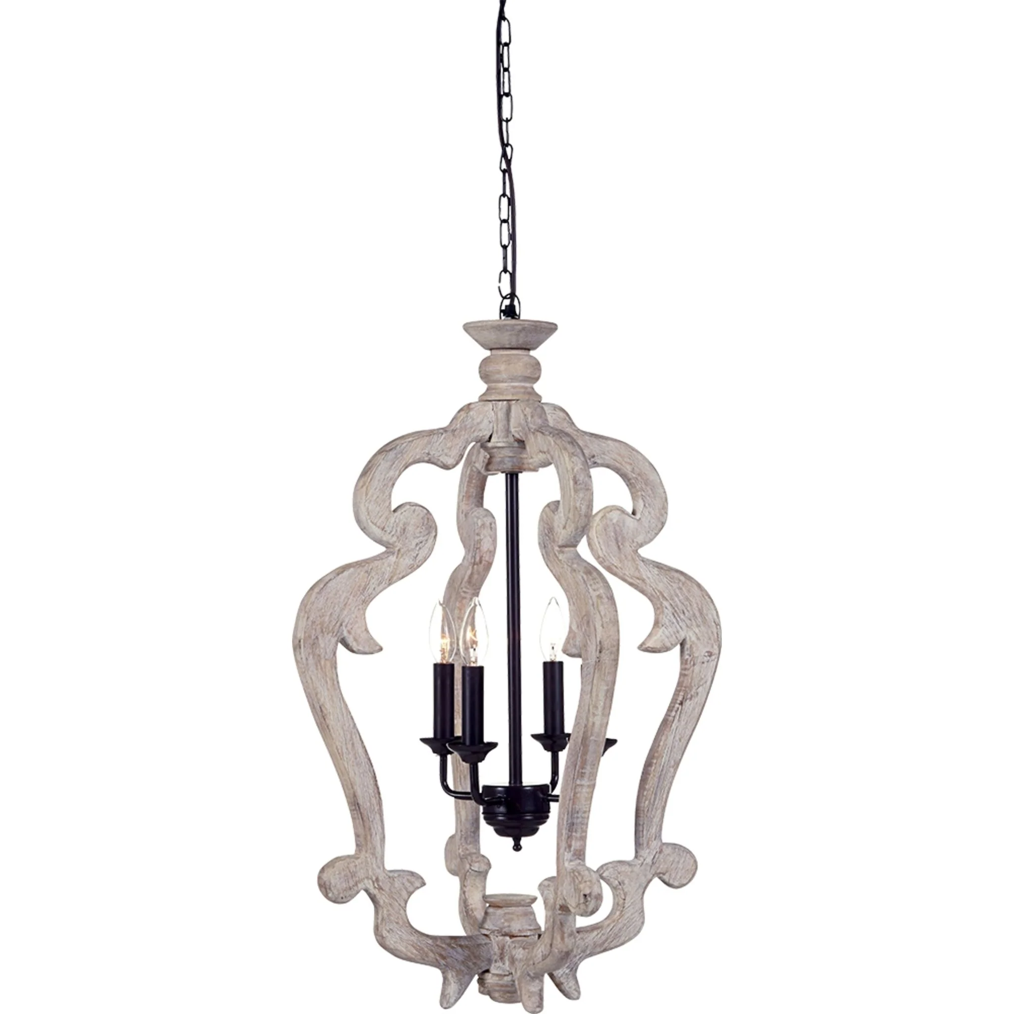 Jocelin Chandelier - Distressed White 31.50"