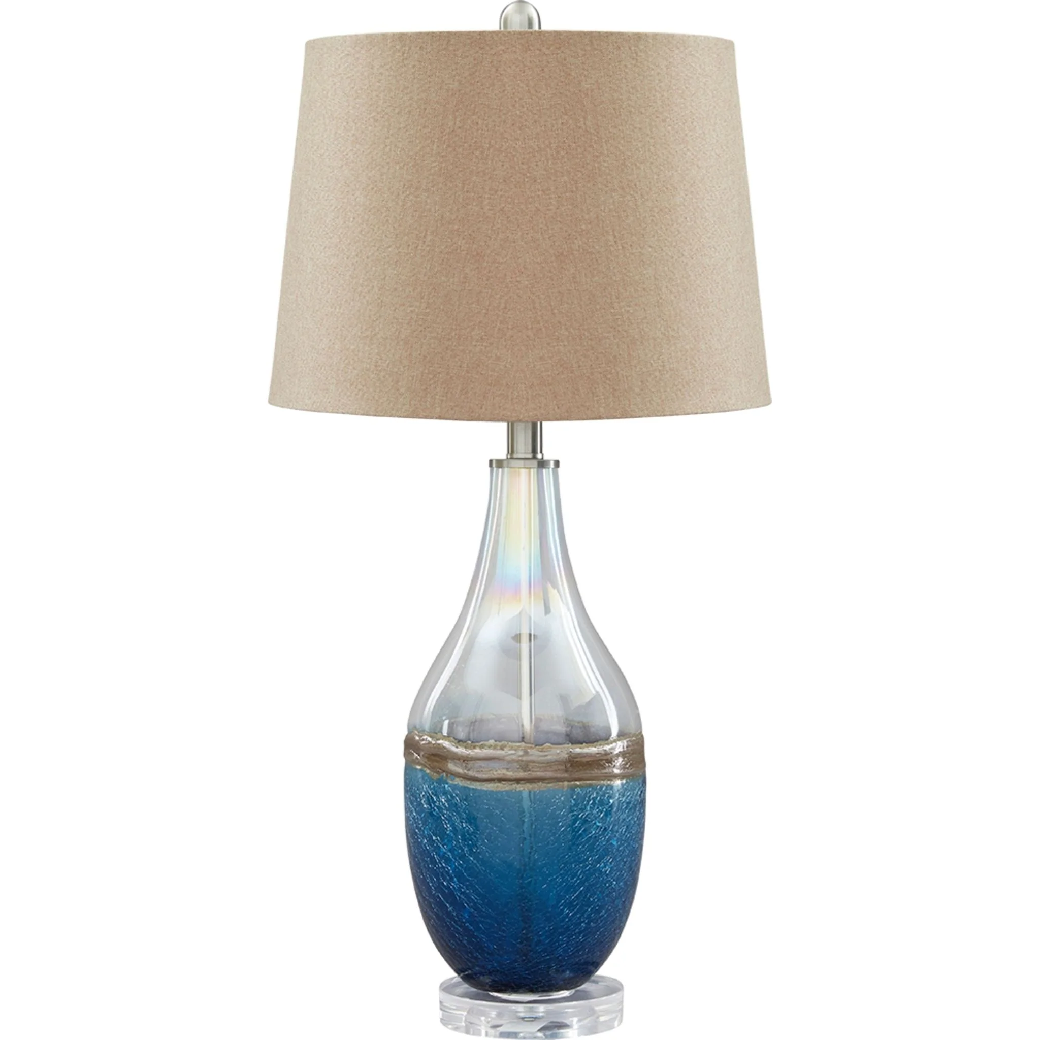 Johanna Table Lamp Pair - Blue/Clear 28.25" - Image 2