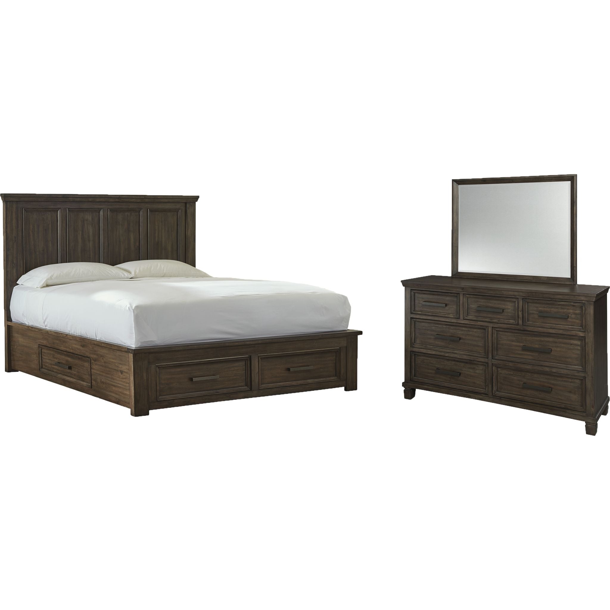 Johurst 5 Piece Bedroom Package - Grayish Brown