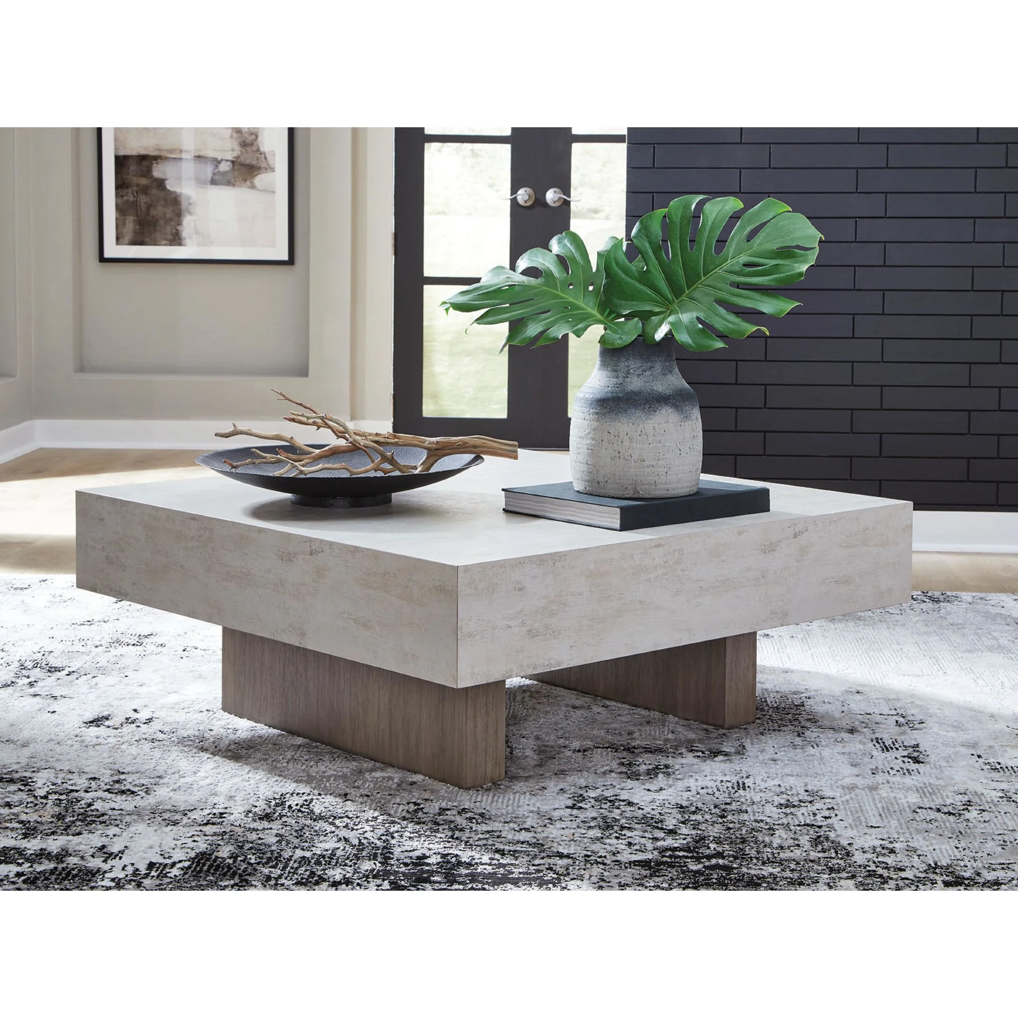 Jorlaina Coffee Table - Light Grayish Brown - Image 2